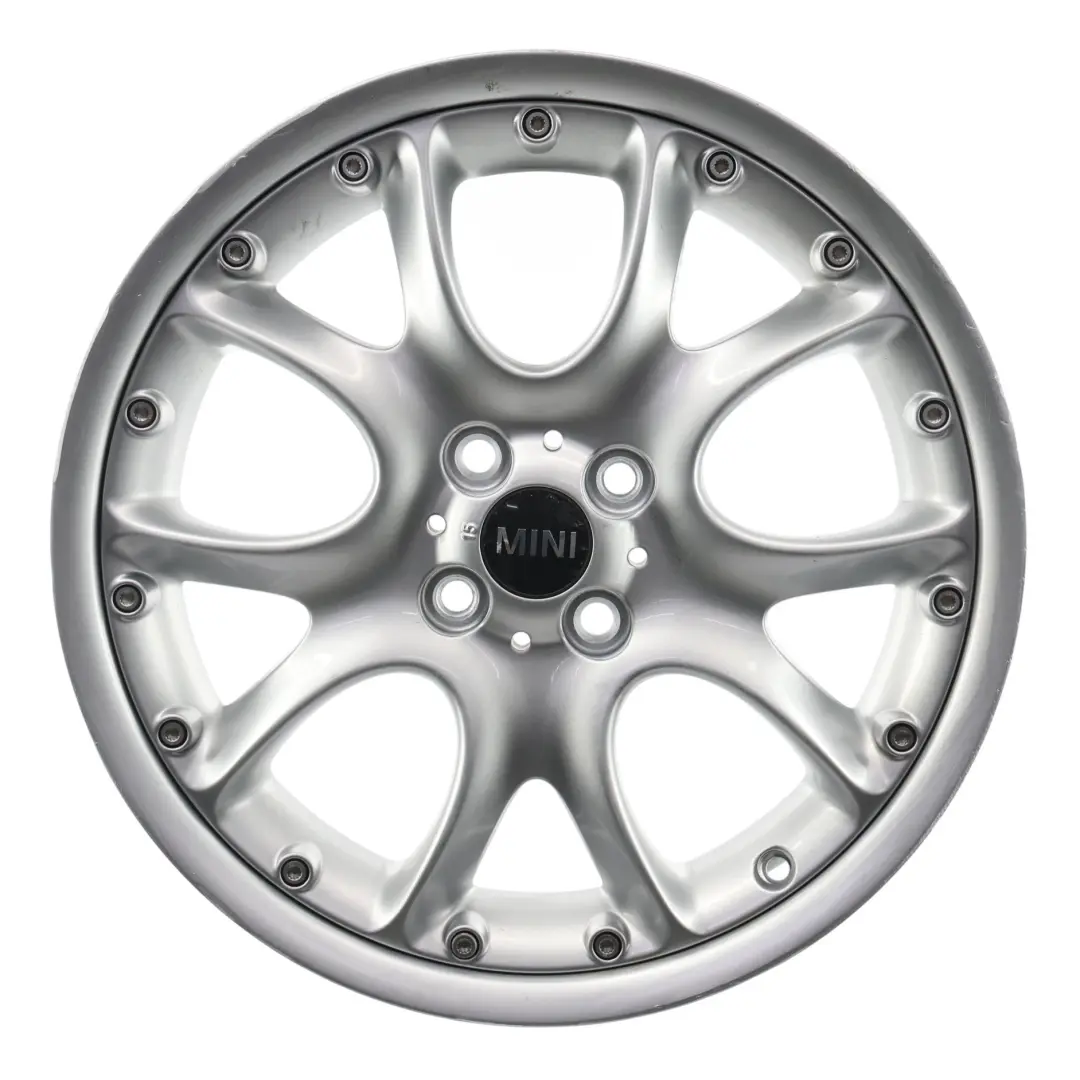Mini R50 R53 R56 llanta De aleacion De plata 17 "ET: 48 7J Web Cruz Radio 98 - SKU 6775686-2 - Número de pieza 6775686