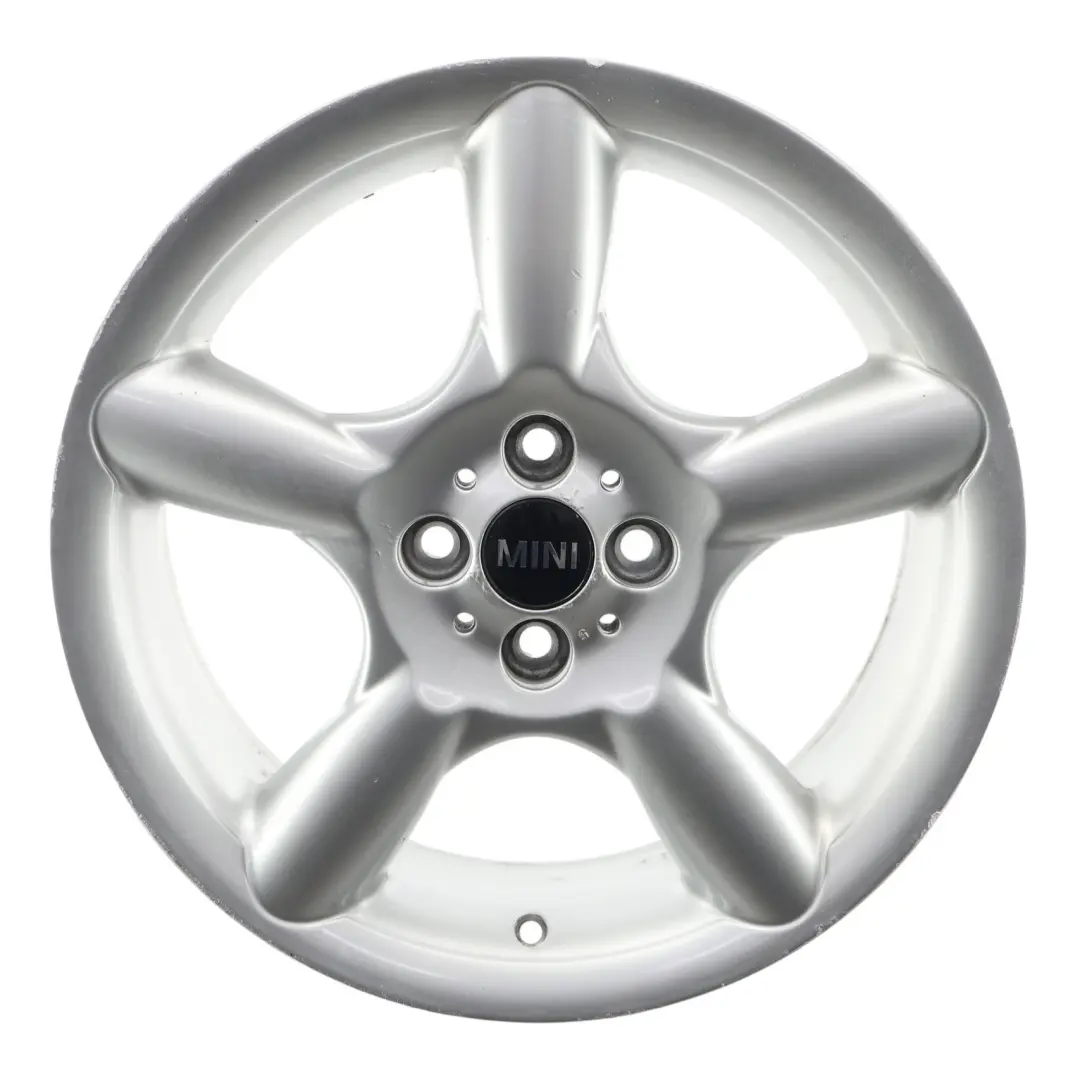 Argento Cerchio in lega 17" 7J 5 Star Pace Spoke 110 per Mini Cooper R50 R55 R56 con numero di parte 6777960 Mini Cooper R50 R55 R56 Argento Cerchio in lega 17" 7J 5 Star Pace Spoke 110 - SKU 6777960-1 - Numero di parte 6777960