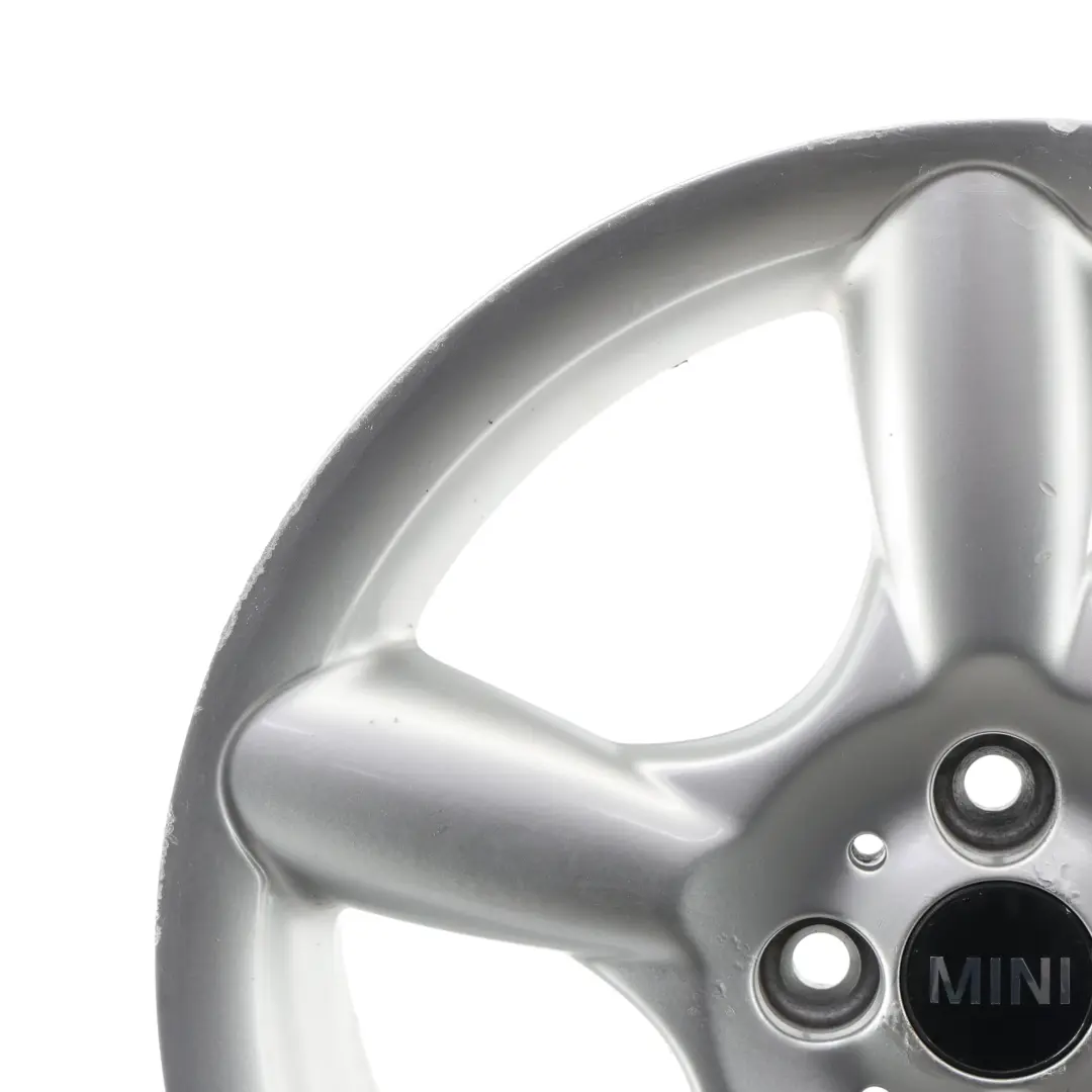 Argento Cerchio in lega 17" 7J 5 Star Pace Spoke 110 per Mini Cooper R50 R55 R56 con numero di parte 6777960 Mini Cooper R50 R55 R56 Argento Cerchio in lega 17" 7J 5 Star Pace Spoke 110 - SKU 6777960-1 - Numero di parte 6777960