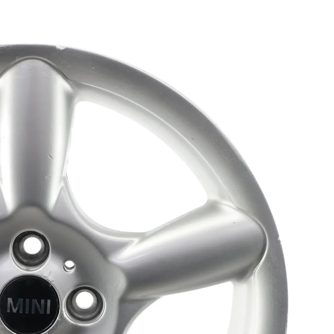 Argento Cerchio in lega 17" 7J 5 Star Pace Spoke 110 per Mini Cooper R50 R55 R56 con numero di parte 6777960 Mini Cooper R50 R55 R56 Argento Cerchio in lega 17" 7J 5 Star Pace Spoke 110 - SKU 6777960-1 - Numero di parte 6777960