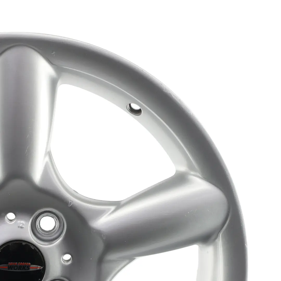 Alloy Rim 17" 7J ET:48 Star Pace Spoke 110 to Mini Cooper R50 R55 R56 Silver Wheel with Part number 6777960 Mini Cooper R50 R55 R56 Silver Wheel Alloy Rim 17" 7J ET:48 Star Pace Spoke 110 - SKU 6777960-2 - Part number 6777960