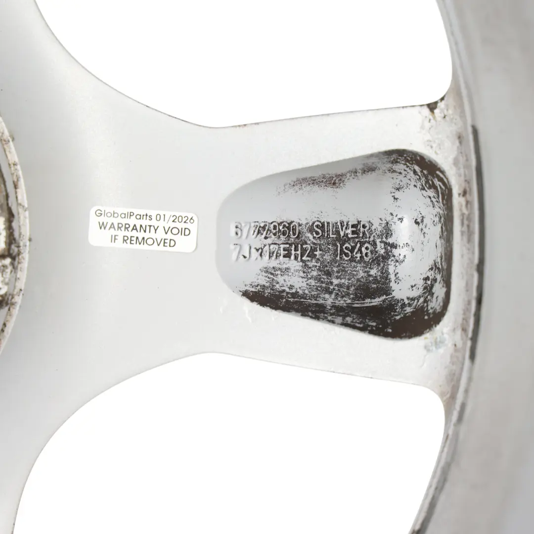 Alloy Rim 17" 7J 5 Star Pace Spoke 110 to Mini Cooper R50 R55 R56 Silver Wheel with Part number 6777960 Mini Cooper R50 R55 R56 Silver Wheel Alloy Rim 17" 7J 5 Star Pace Spoke 110 - SKU 6777960-6 - Part number 6777960
