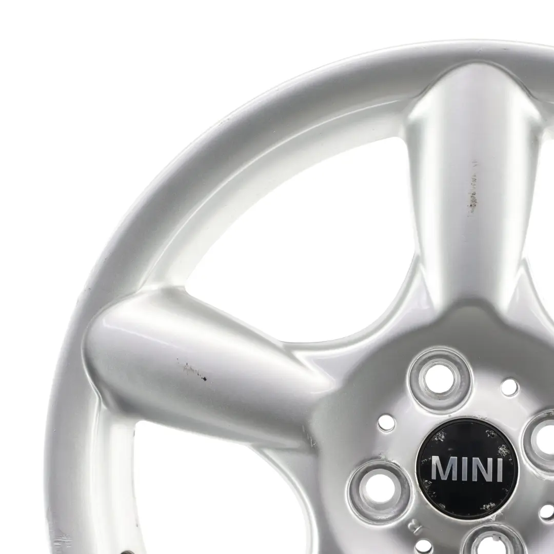 Alloy Rim 17" 7J 5 Star Pace Spoke 110 to Mini Cooper R50 R55 R56 Silver Wheel with Part number 6777960 Mini Cooper R50 R55 R56 Silver Wheel Alloy Rim 17" 7J 5 Star Pace Spoke 110 - SKU 6777960-6 - Part number 6777960