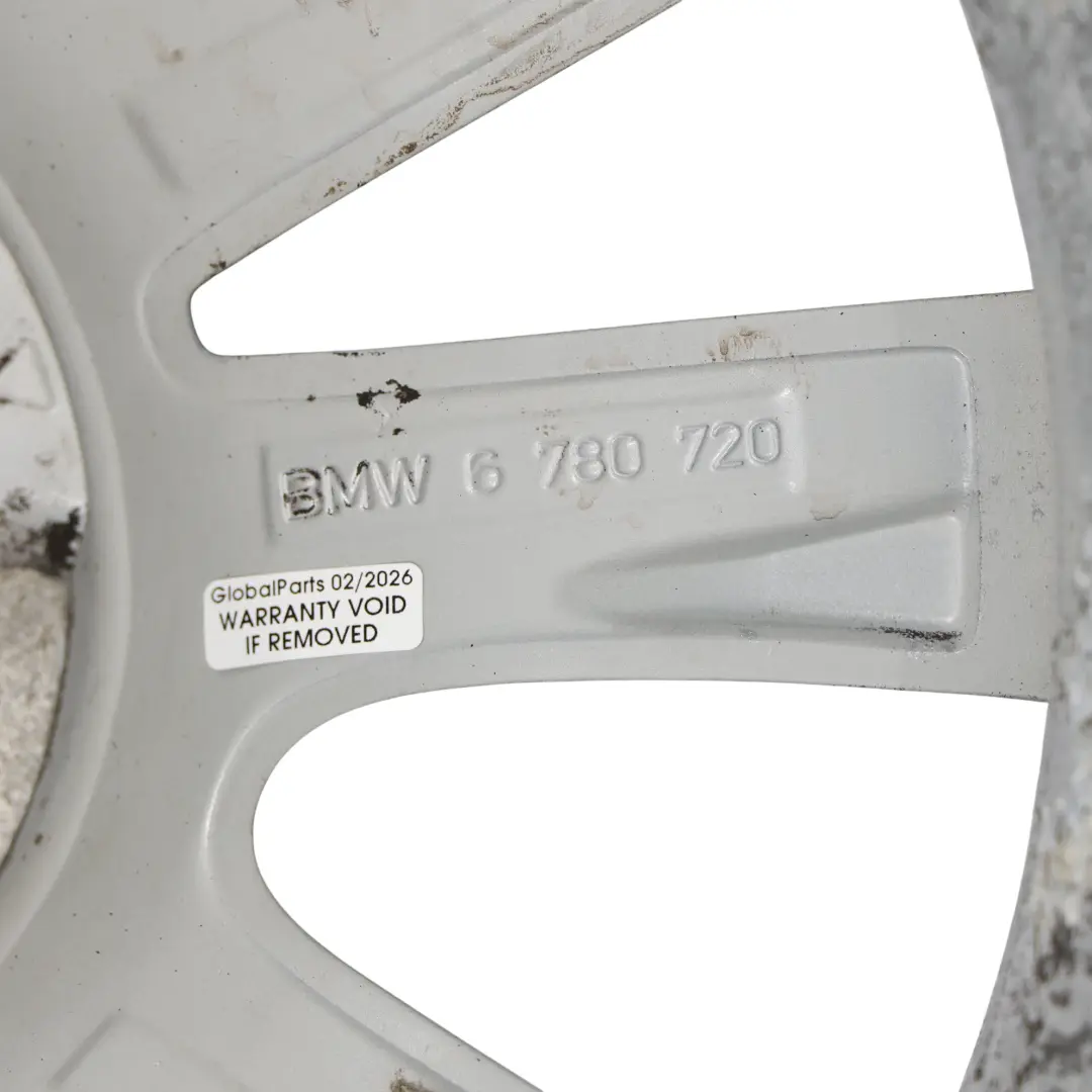 BMW F10 F11 F12 Silver Alloy Wheel Rim 17" V Spoke 236 8J ET:30 - SKU 6780720-2 - Part number 6780720