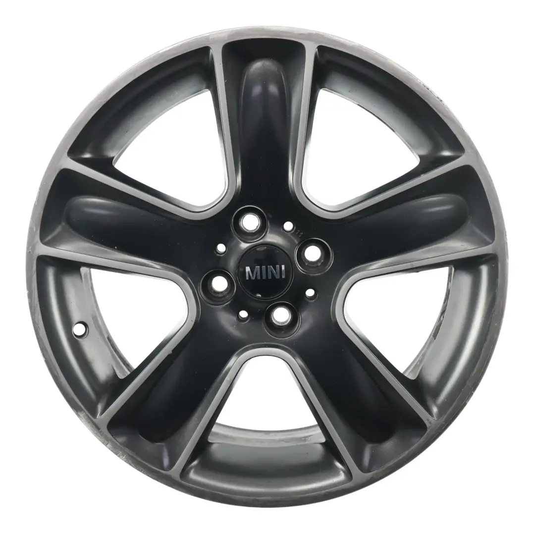 Alloy Rim 17" 7J ET:48 Black Star Bullet 111 to Mini Cooper One R55 R56 R57 Wheel with Part number 6784124 Mini Cooper One R55 R56 R57 Wheel Alloy Rim 17" 7J ET:48 Black Star Bullet 111 - SKU 6784124-5 - Part number 6784124