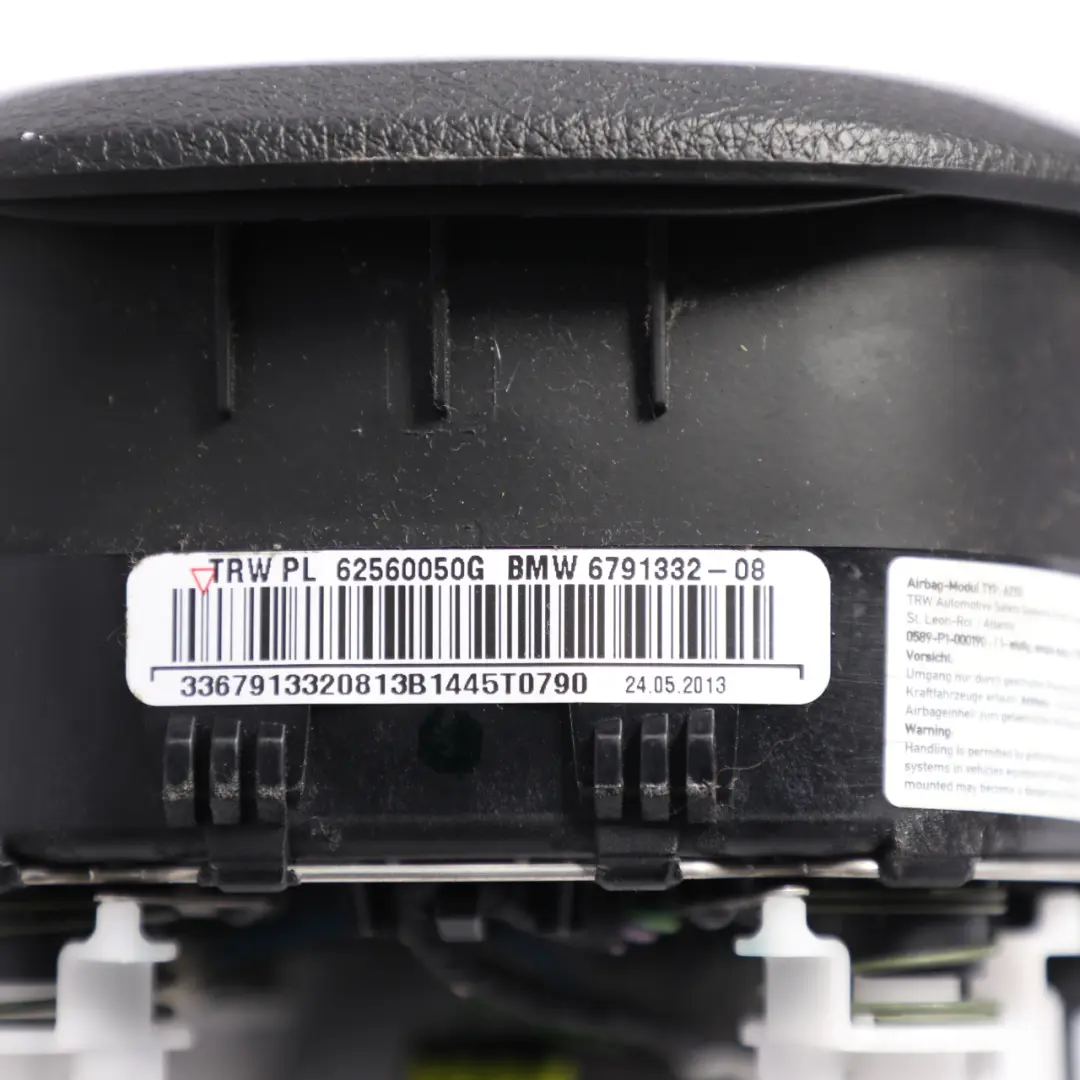 BMW F20 F21 F30 Steering Wheel Driver's Side Air Bag Module Black Airbag - SKU 6791332-3 - Part number 6791332