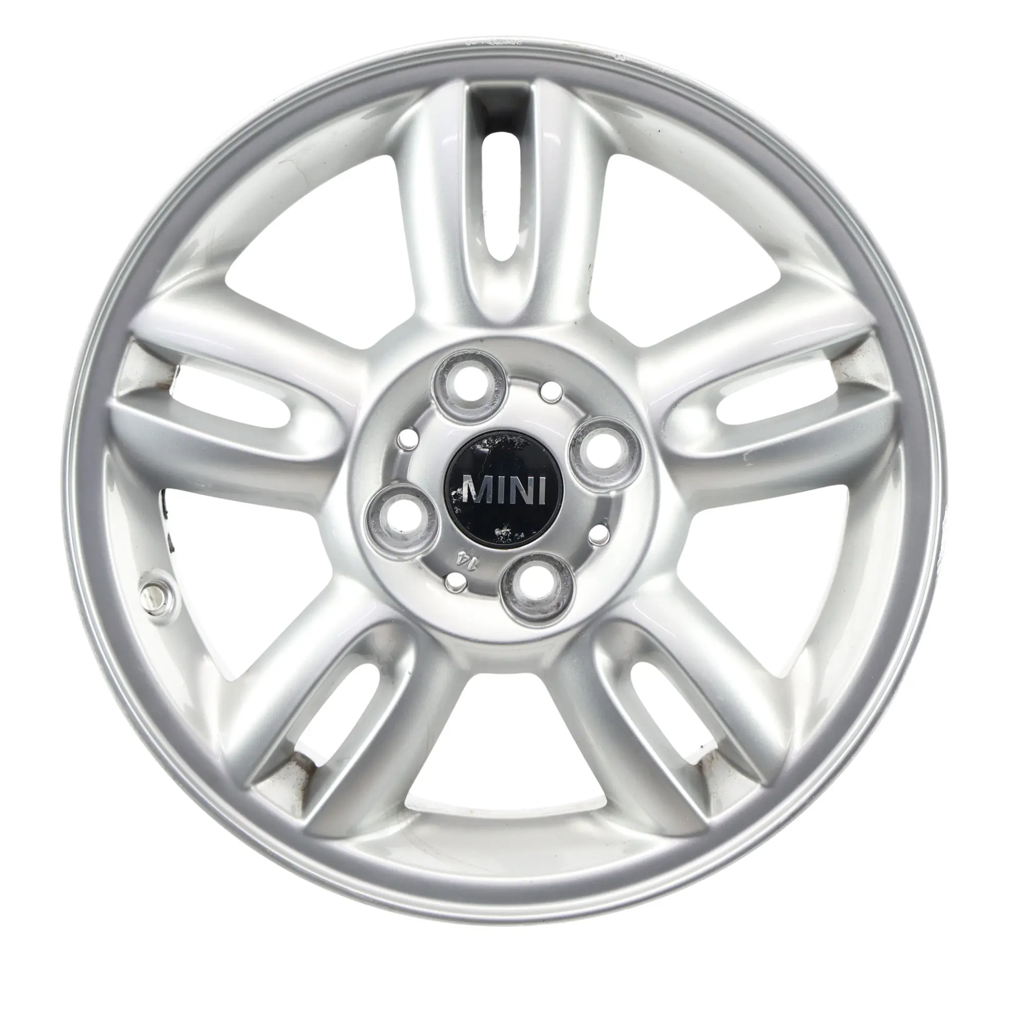 Mini R55 R56 Llanta de Aleacion Plateada 15" ET:45 5,5J 5-Star Twin Spoke 118