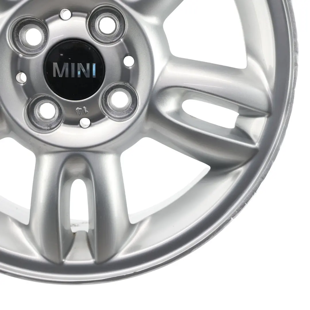 Alloy Rim 15" ET:45 5,5J 5-Star Twin Spoke 118 to Mini Cooper One R56 Silver Wheel with Part number 6791930 Mini Cooper One R56 Silver Wheel Alloy Rim 15" ET:45 5,5J 5-Star Twin Spoke 118 - SKU 6791930-2 - Part number 6791930