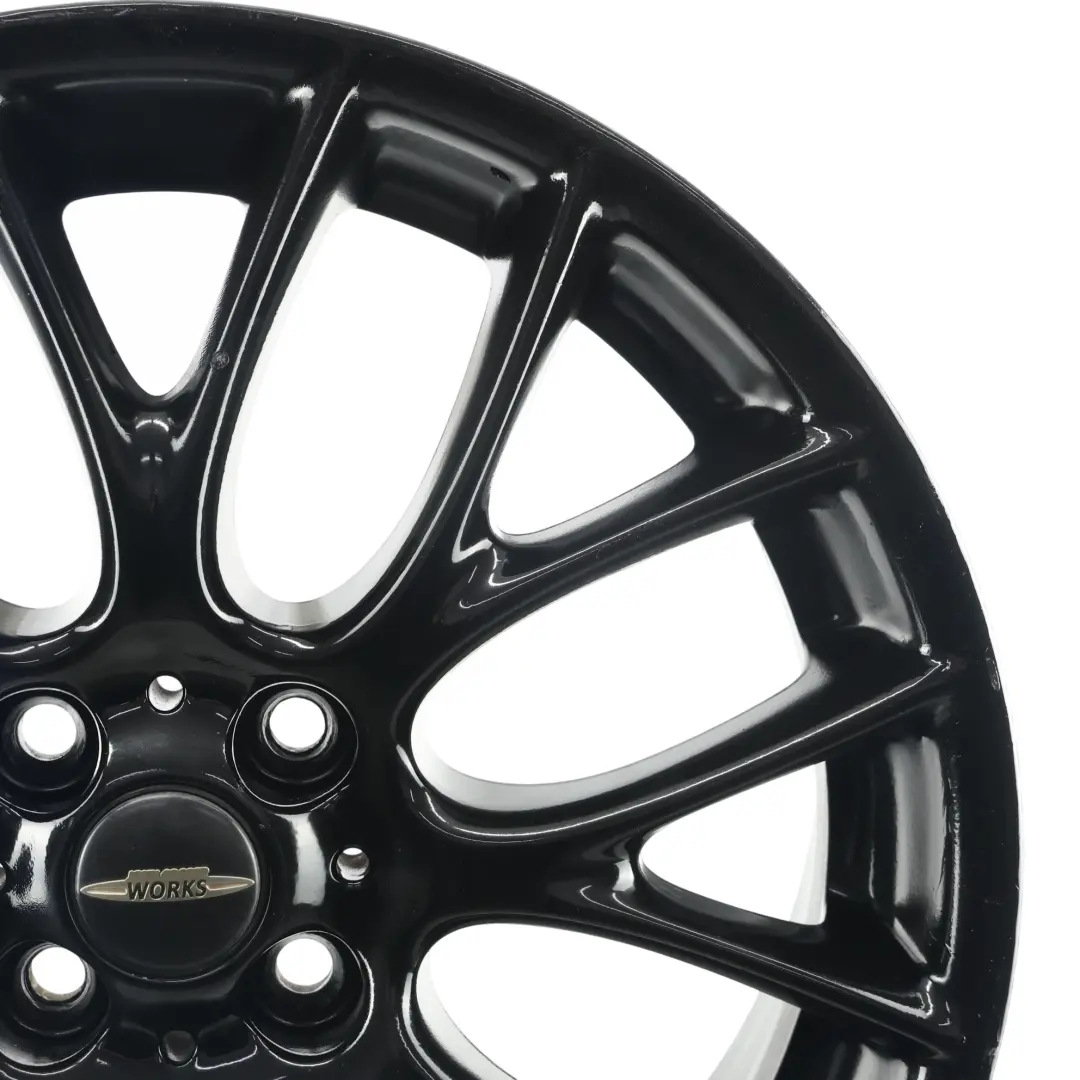 Alloy Rim 17" 7J ET:48 Cross Spoke Challenge to Mini Cooper R55 R56 Black Wheel with Part number 6795208 Mini Cooper R55 R56 Black Wheel Alloy Rim 17" 7J ET:48 Cross Spoke Challenge - SKU 6795208-3 - Part number 6795208