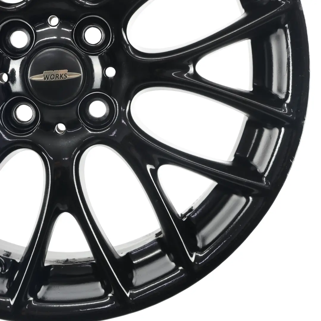 Alloy Rim 17" 7J ET:48 Cross Spoke Challenge to Mini Cooper R55 R56 Black Wheel with Part number 6795208 Mini Cooper R55 R56 Black Wheel Alloy Rim 17" 7J ET:48 Cross Spoke Challenge - SKU 6795208-3 - Part number 6795208