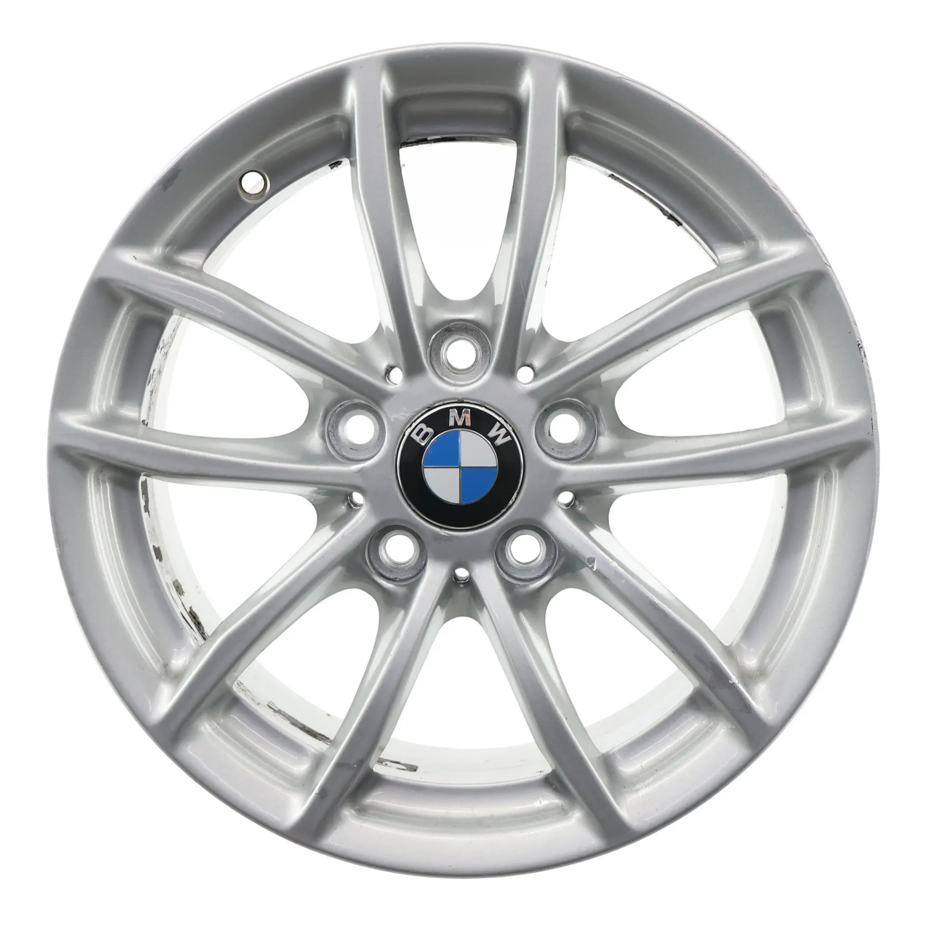 BMW F20 F21 F22 Argento Cerchio AlluMini o Alufelge 16" Raggi V 378 6796202 7J