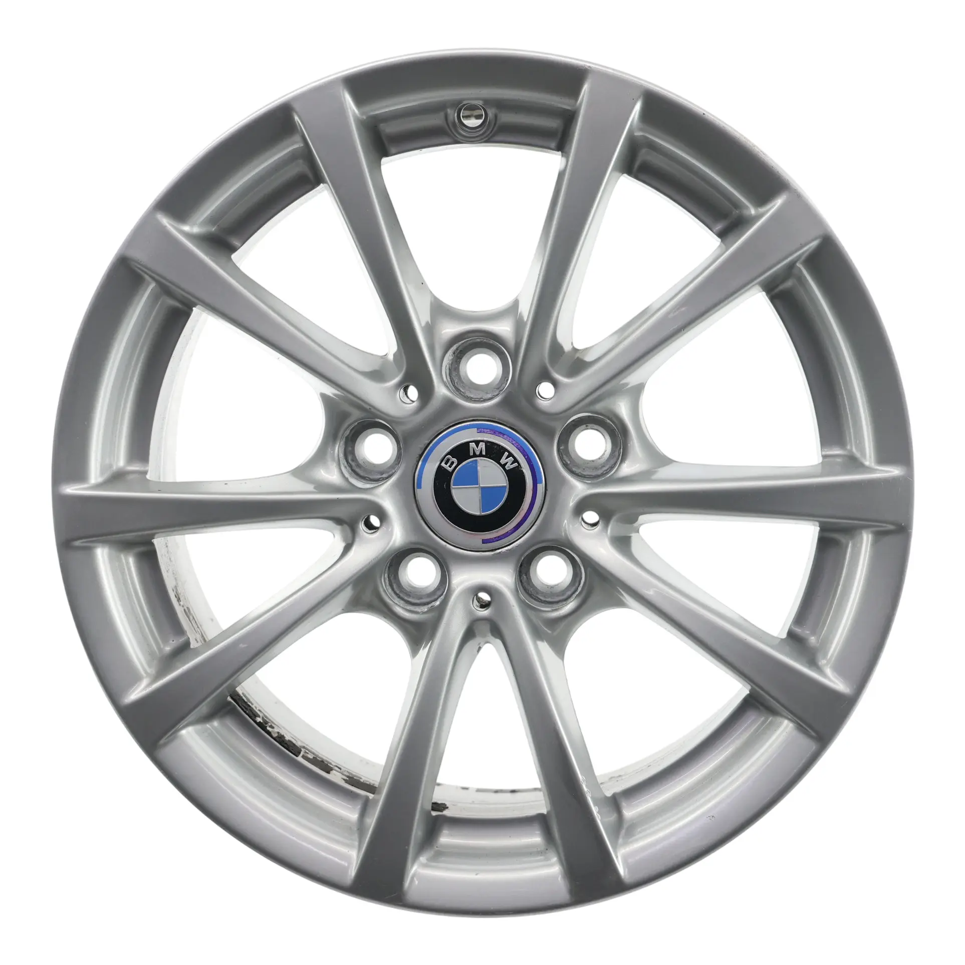 BMW F30 F31 F36 Silver Alloy Wheel Rim 16" 7J ET:31 V-spoke 390 6796236