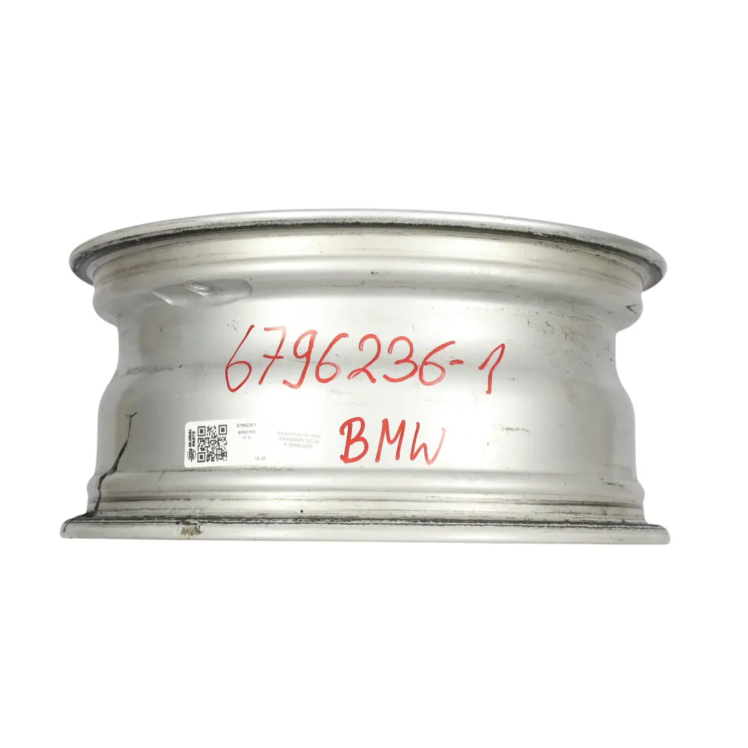 BMW F30 F31 F36 Silver Alloy Wheel Rim 16" 7J ET:31 V-spoke 390 - SKU 6796236-1 - Part number 6796236