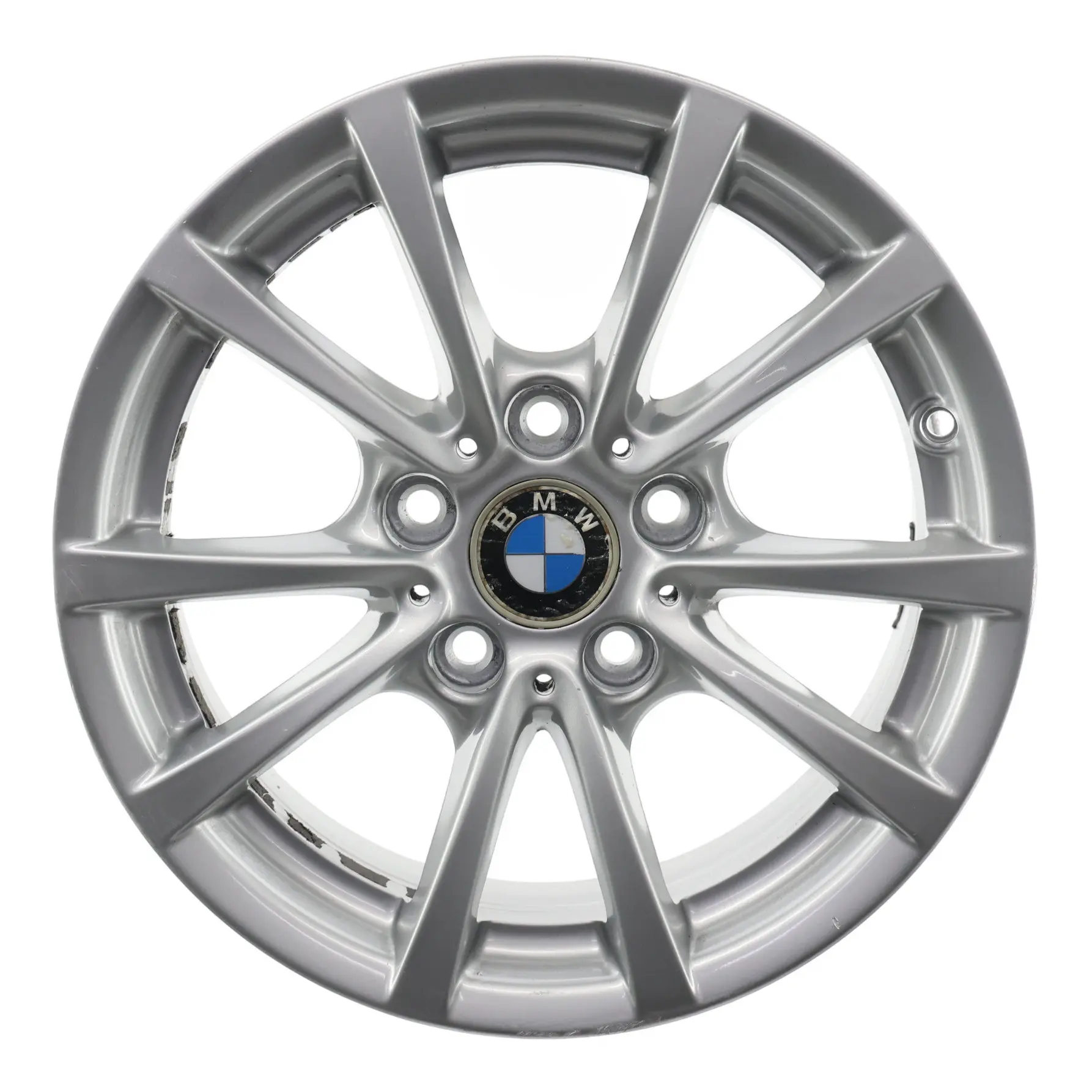 BMW F30 F31 F36 Silver Alloy Wheel Rim 16" 7J ET:31 V-spoke 390 6796236