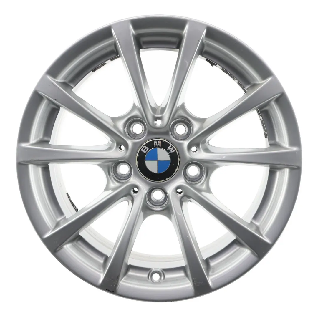 BMW F30 F31 F36 Silver Alloy Wheel Rim 16" 7J ET:31 V-spoke 390 - SKU 6796236-3 - Part number 6796236
