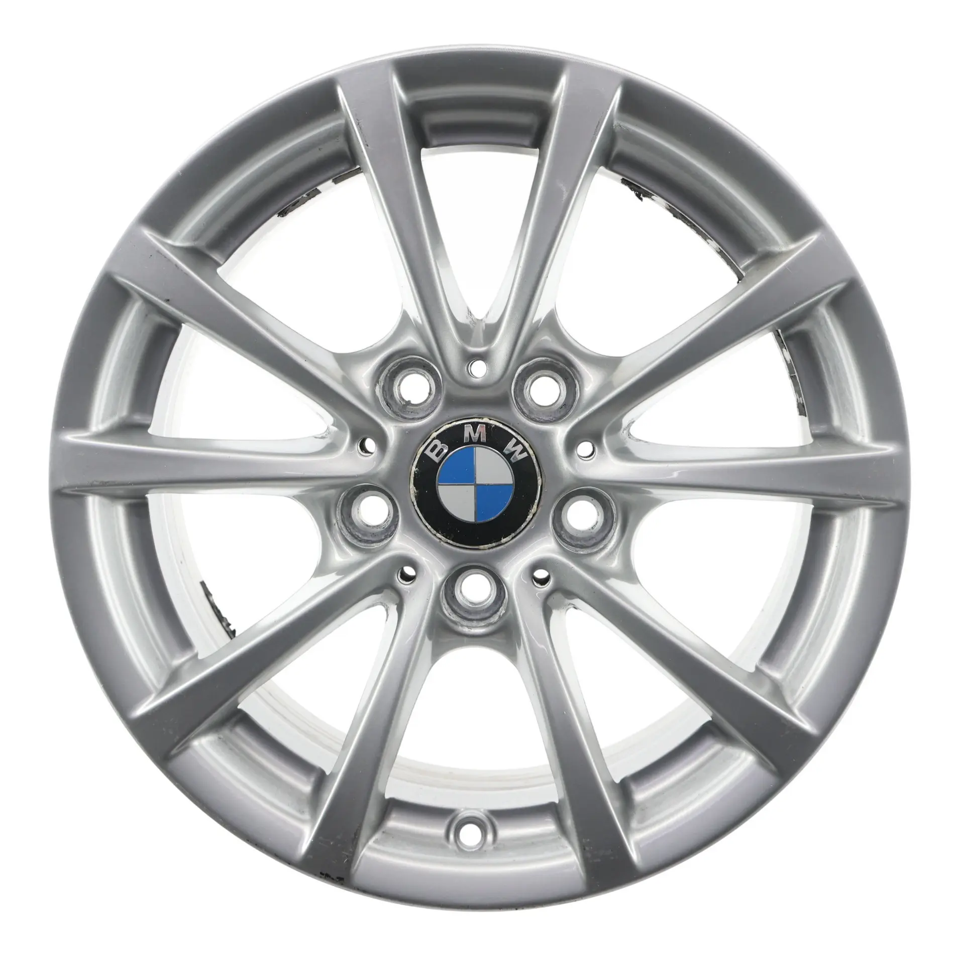 BMW F30 F31 F36 Silver Alloy Wheel Rim 16" 7J ET:31 V-spoke 390 6796236