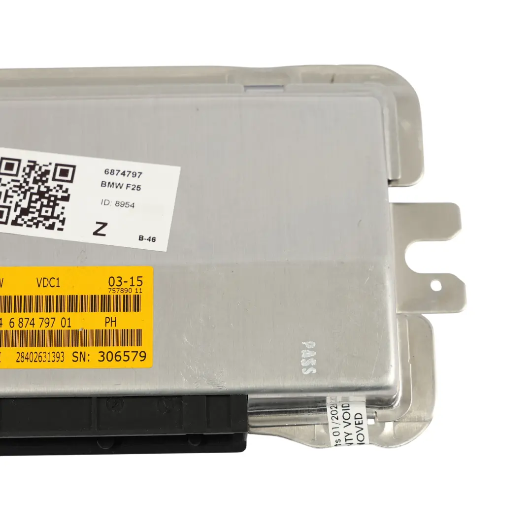 VDC1 Modulo Di Controllo Delle Sospensioni Unità ECU per BMW F25 con numero di parte 6874797 BMW F25 VDC1 Modulo Di Controllo Delle Sospensioni Unità ECU - SKU 6874797 - Numero di parte 6874797