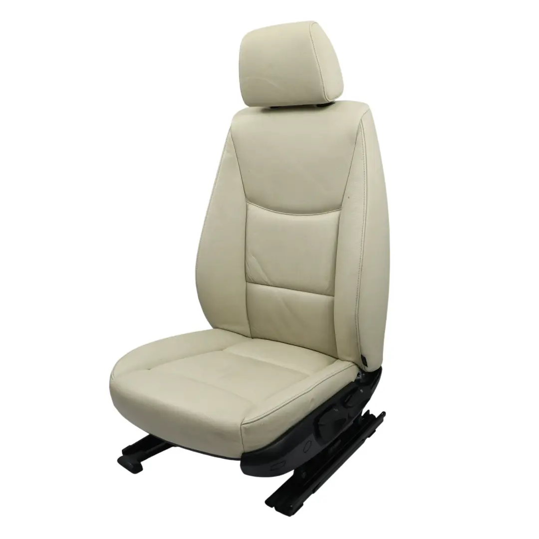 Fotel Przedni Lewy Przód Skóra Jasna Lemon do BMW E90 E91 o numerze 6956383 BMW E90 E91 Fotel Przedni Lewy Przód Skóra Jasna Lemon - SKU 6956383 - Numer Części 6956383