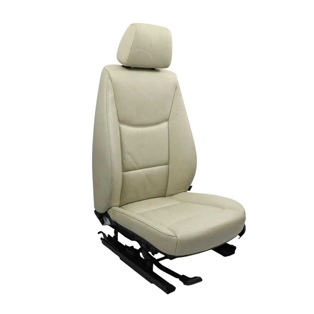 BMW E90 E91 Fotel Przedni Lewy Przód Skóra Jasna Lemon - SKU 6956383 - Numer Części 6956383