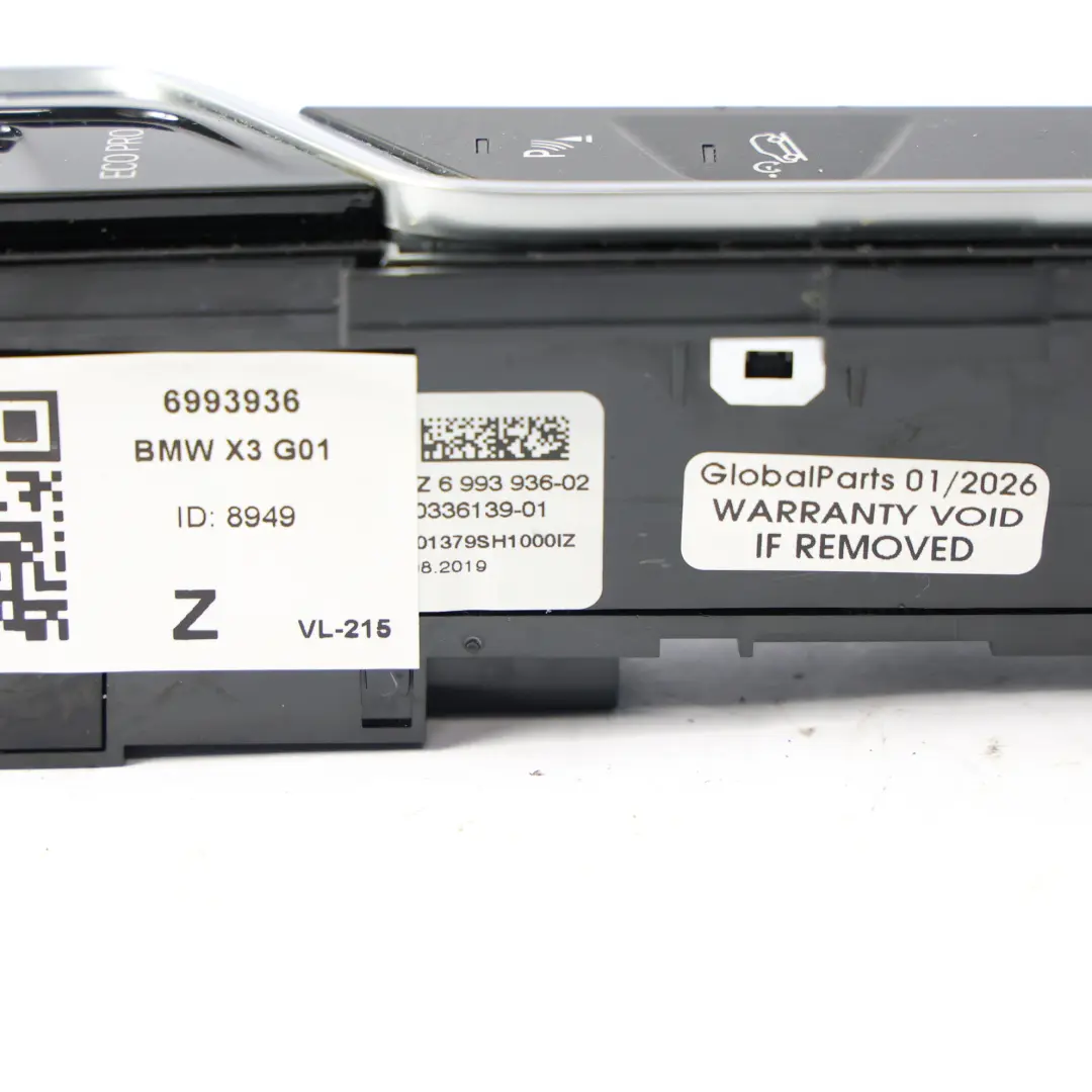 Panneau De Commande Suspension Adaptative PDC Console Centrale pour BMW G01 à propos du numéro de pièce 6993936 BMW G01 Panneau De Commande Suspension Adaptative PDC Console Centrale - SKU 6993936 - Numéro de pièce 6993936