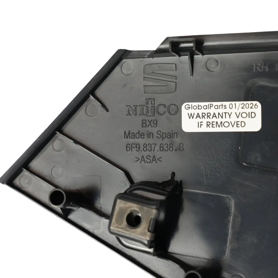 Seat Arona Fenster Zierleiste Tür Vorne Rechts Dichtung Klappe - SKU 6F9837638B - Teilenummer 6F9837638B