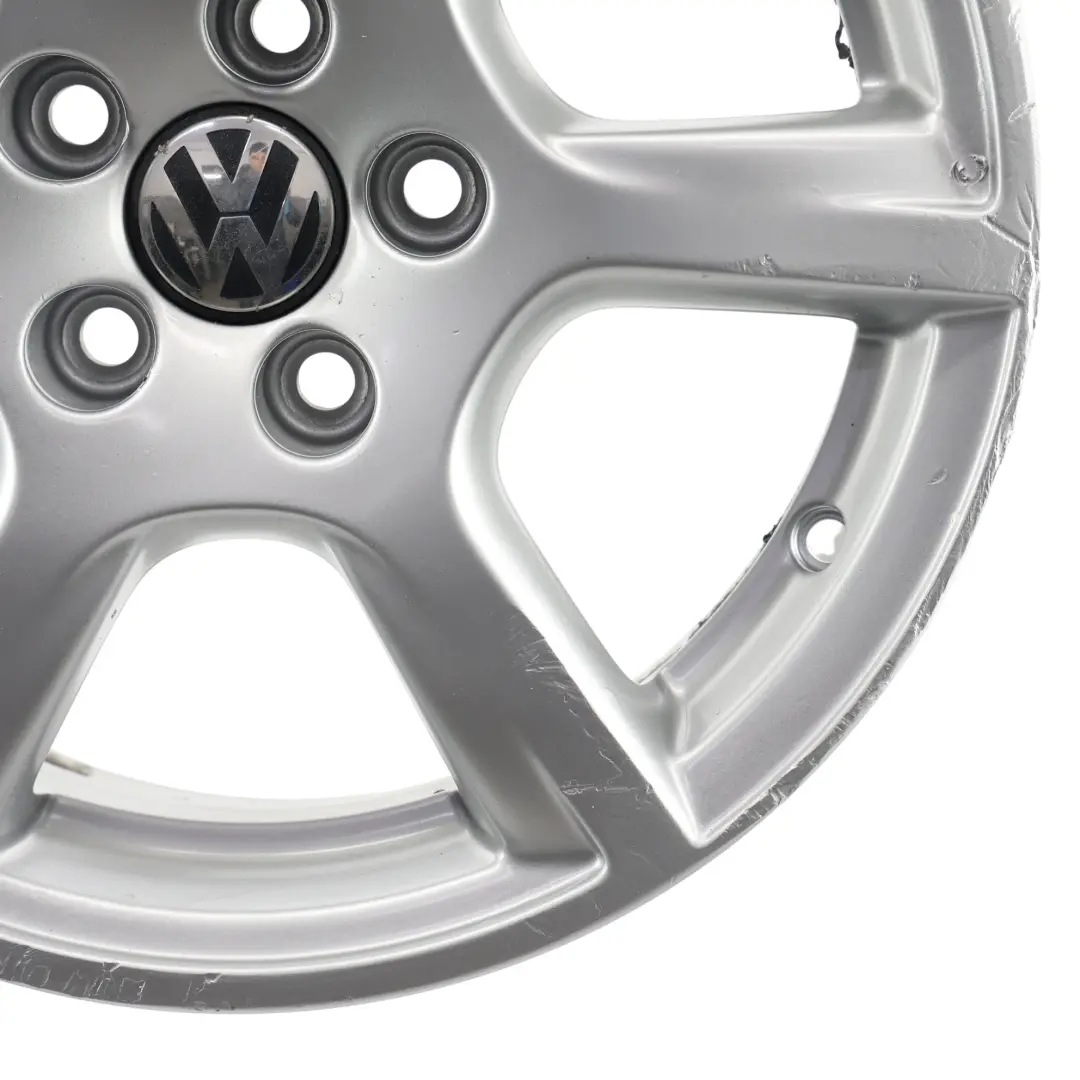 VW Volkswagen Polo 6R Mk5 Felga Aluminiowa Srebrna 15" ET:40 6J - SKU 6R0601025C-2 - Numer Części 6R0601025C