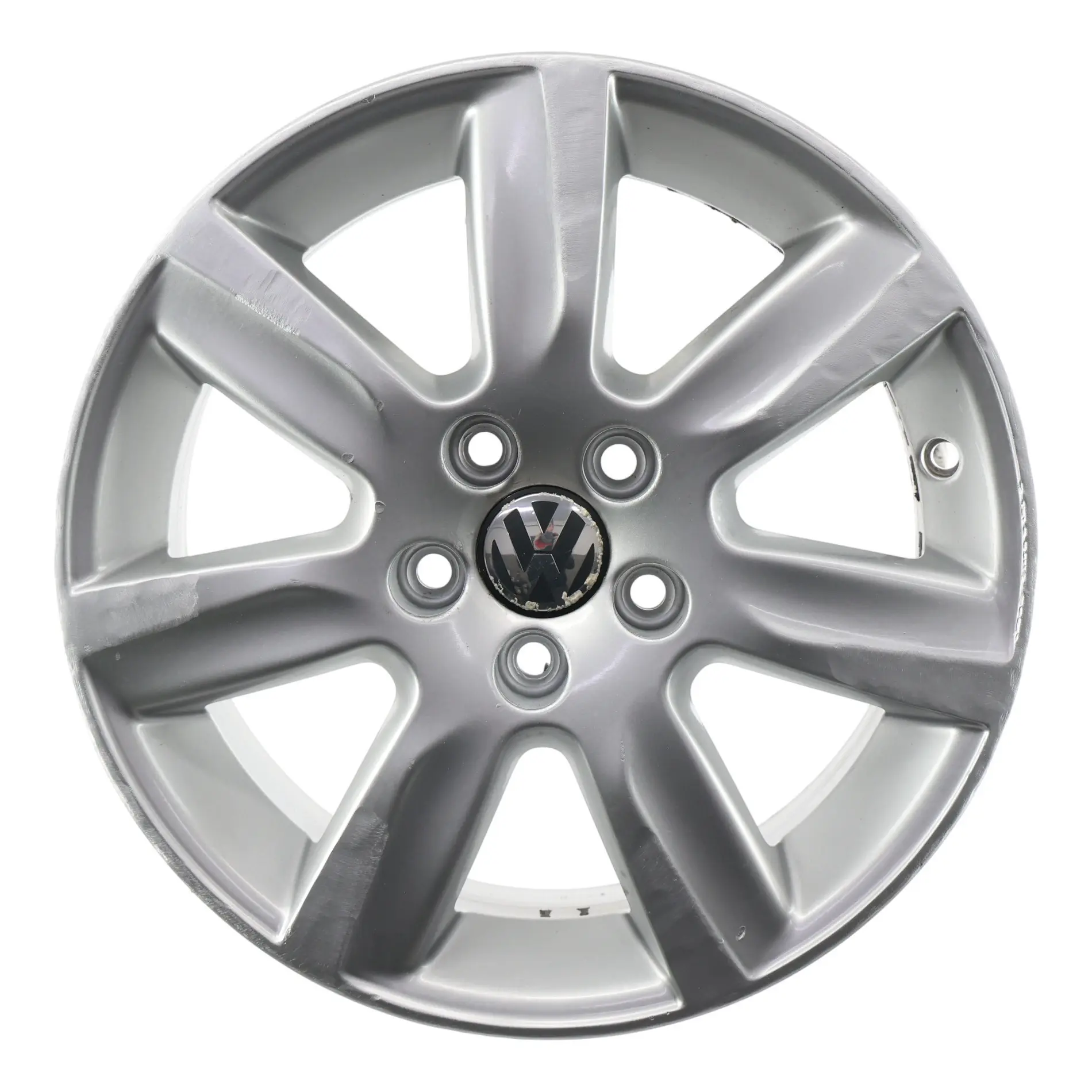 VW Volkswagen Polo 6R Mk5 Silberne Leicht metall felge 15" ET:40 6J 6R0601025L