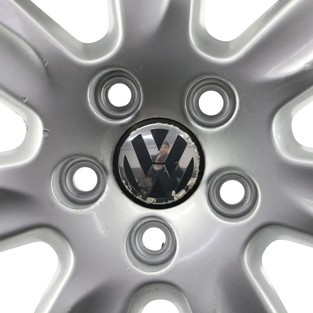 VW Volkswagen Polo 6R Mk5 Argento Cerchio in lega 15" ET:40 6J - SKU 6R0601025L-1 - Numero di parte 6R0601025L