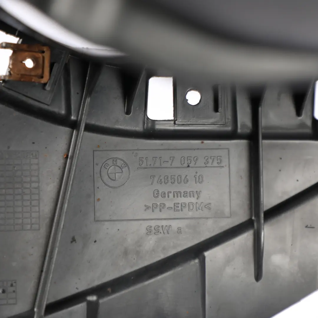 Arch BMW E87 E81 Front Liner Housing Trim Bottom Left N/S to Cover Wheel with Part number 7059375 Cover Wheel Arch BMW E87 E81 Front Liner Housing Trim Bottom Left N/S - SKU 7059375-5 - Part number 7059375