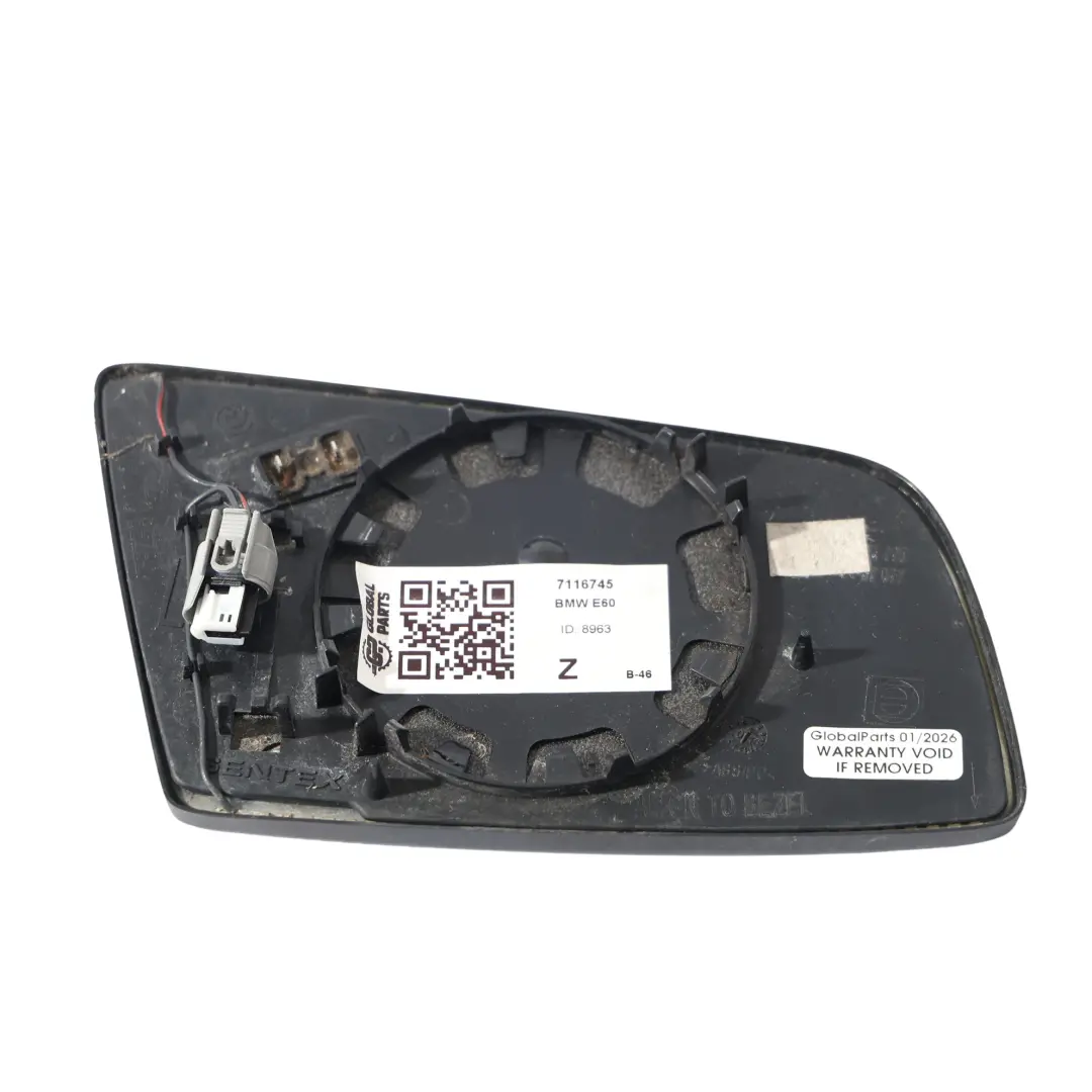 BMW E60 Rétroviseur Extérieur Gauche Chauffant Grand Angle - SKU 7116745 - Numéro de pièce 7116745