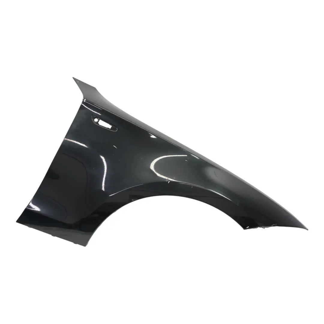 BMW E81 E87 Panneau lateral Aile Fender Avant Droite Black Sapphire Noir - 475 - SKU 7133228-BS - Numéro de pièce 7133228