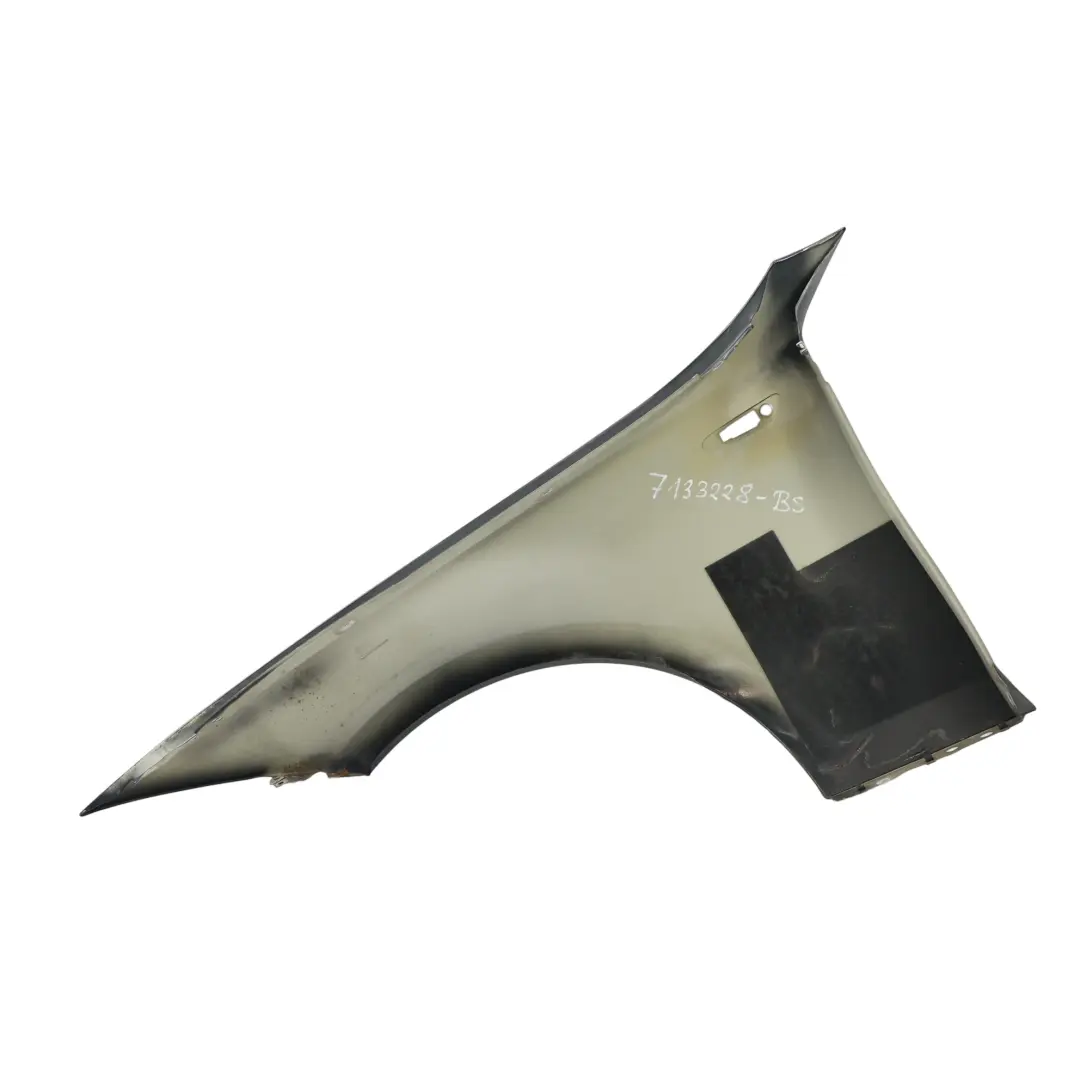 BMW E81 E87 Panneau lateral Aile Fender Avant Droite Black Sapphire Noir - 475 - SKU 7133228-BS - Numéro de pièce 7133228
