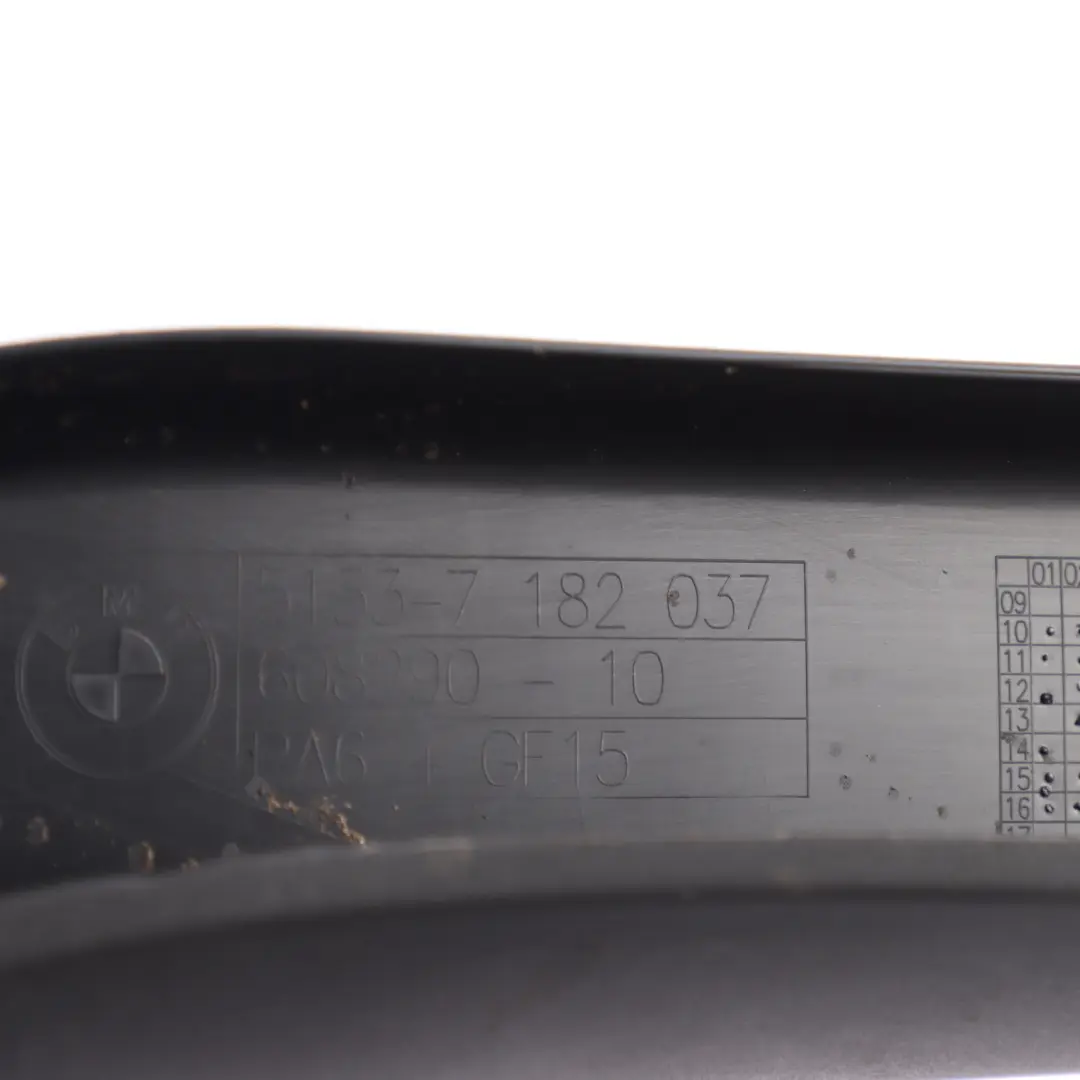 Door Window Frame Cover Trim Inner Rear Left N/S to BMW F10 with Part number 7182037 BMW F10 Door Window Frame Cover Trim Inner Rear Left N/S - SKU 7182037 - Part number 7182037