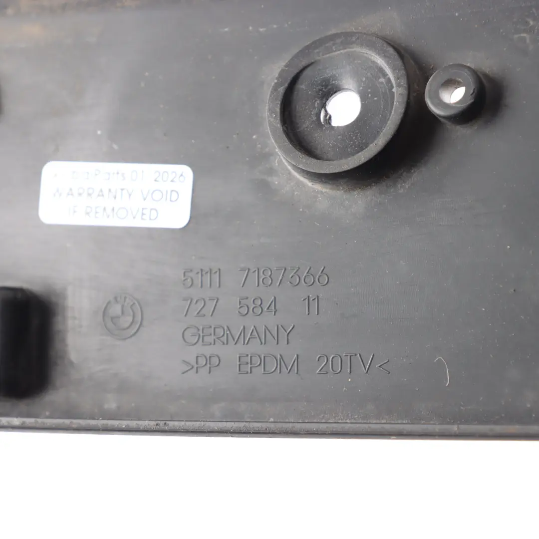 Front Bumper Licence Plate Holder to BMW F01 F02 F03 F04 with Part number 7187366 BMW F01 F02 F03 F04 Front Bumper Licence Plate Holder - SKU 7187366 - Part number 7187366