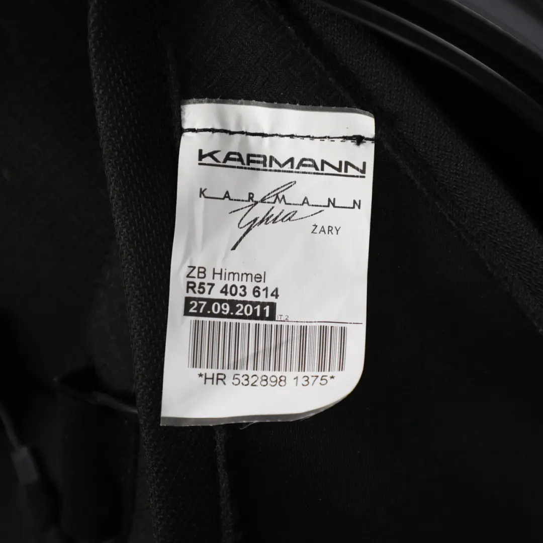 Mini R57 Cabrio Convertible Roof Folding Soft Top Cover Cloth Black - SKU 7191145 - Part number 7191145