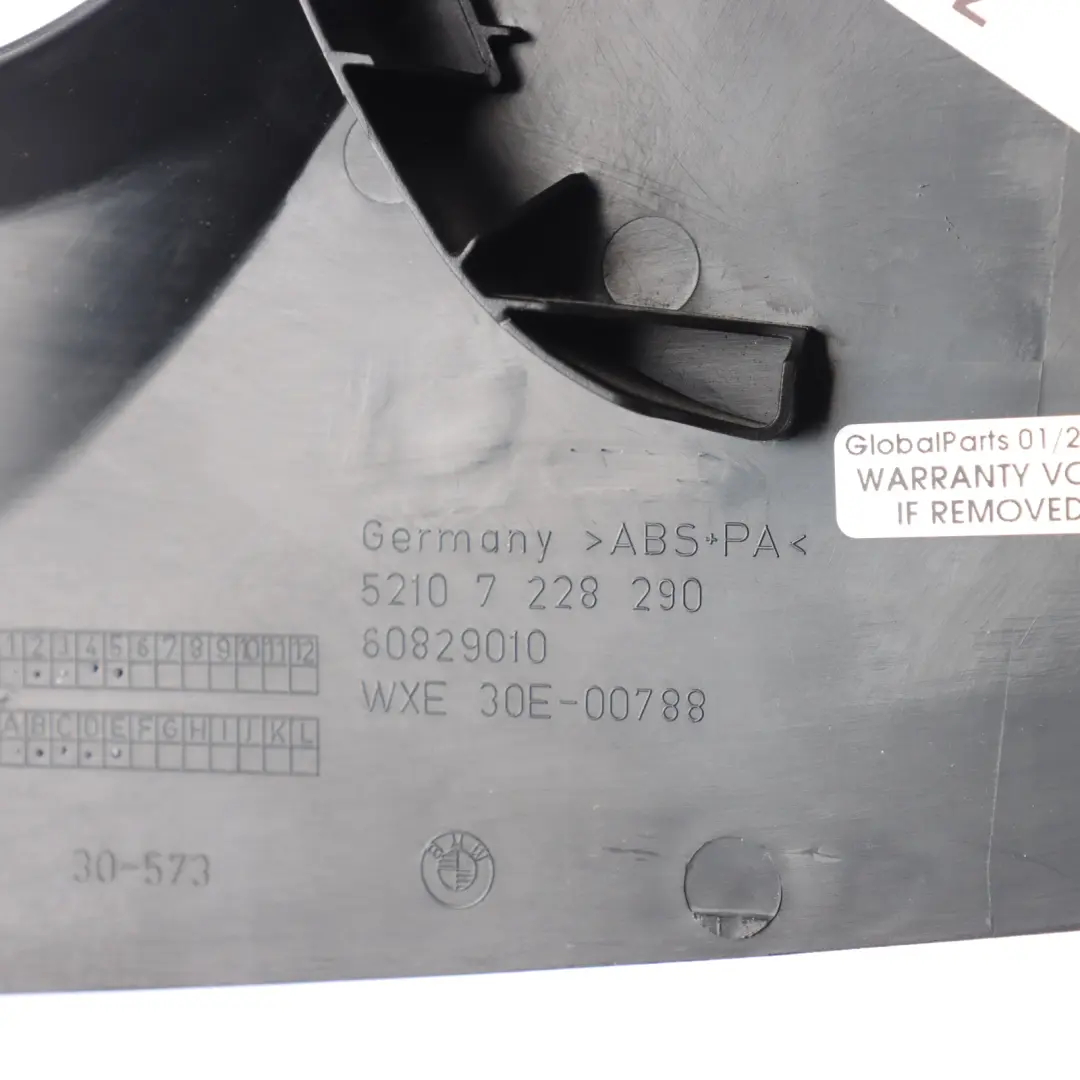 BMW F12 Seat Panel Front Right O/S Seat Outer Lower Trim Schwarz - SKU 7228290-1 - Part number 7228290
