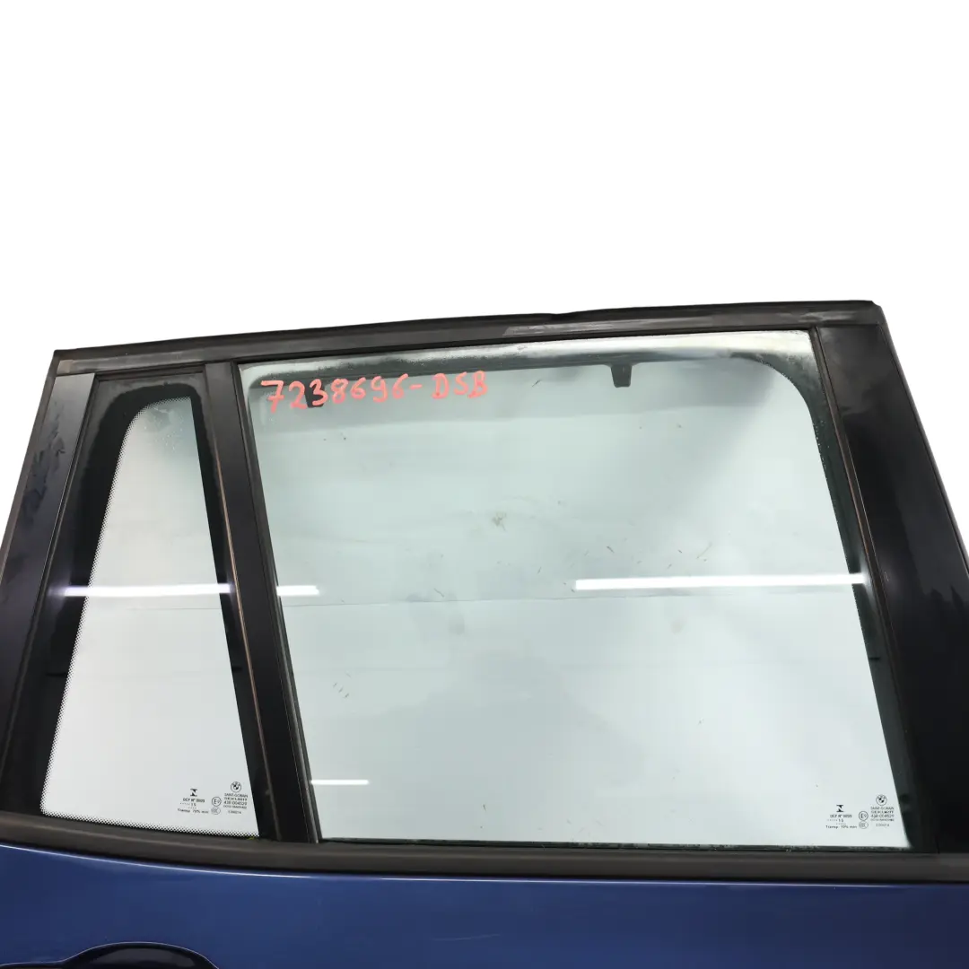 Puerta Trasera Derecha Tiefseeblau Deep Sea Blue Metallic - A76 para BMW X3 F25 con número de pieza 7238696 BMW X3 F25 Puerta Trasera Derecha Tiefseeblau Deep Sea Blue Metallic - A76 - SKU 7238696-DSB - Número de pieza 7238696