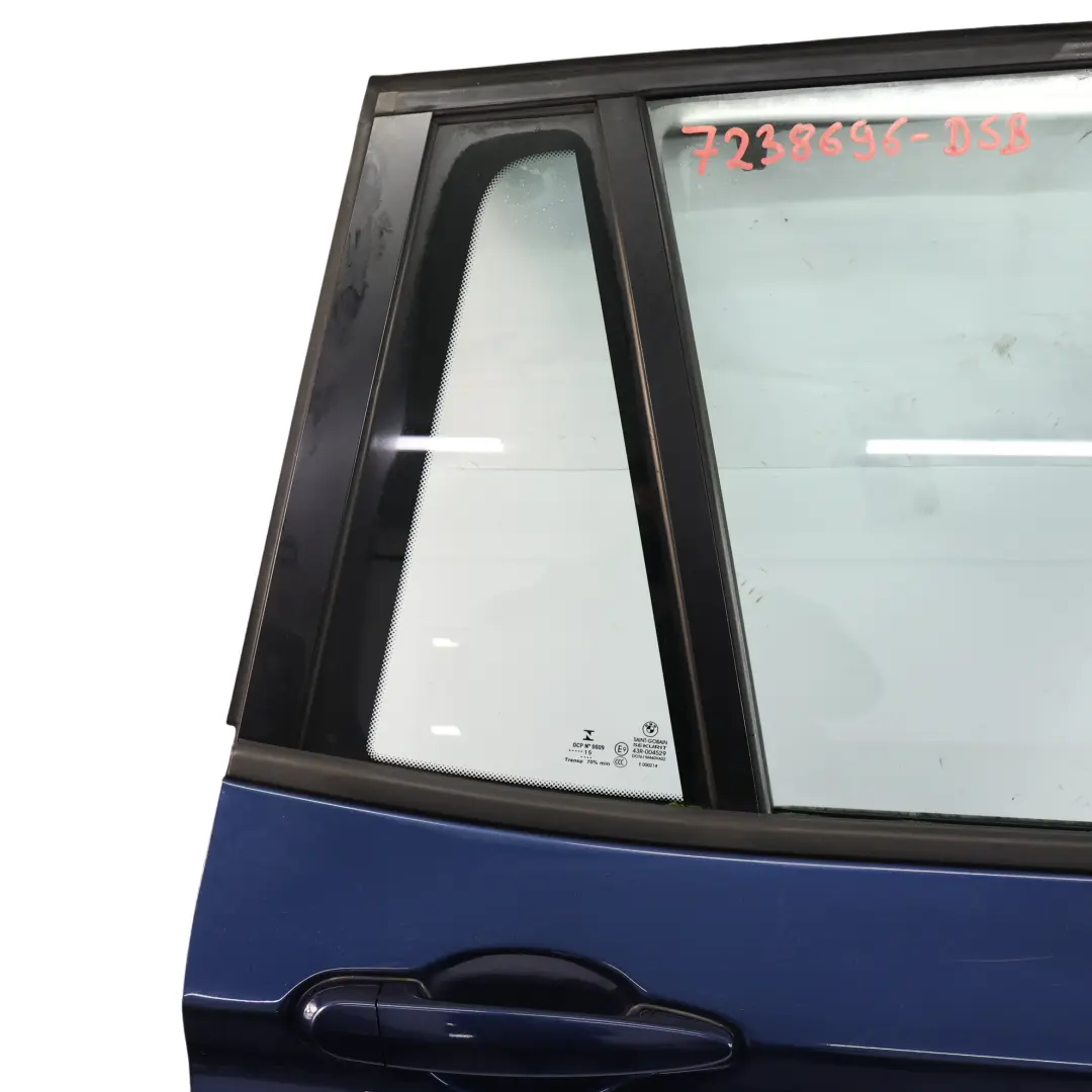 Puerta Trasera Derecha Tiefseeblau Deep Sea Blue Metallic - A76 para BMW X3 F25 con número de pieza 7238696 BMW X3 F25 Puerta Trasera Derecha Tiefseeblau Deep Sea Blue Metallic - A76 - SKU 7238696-DSB - Número de pieza 7238696