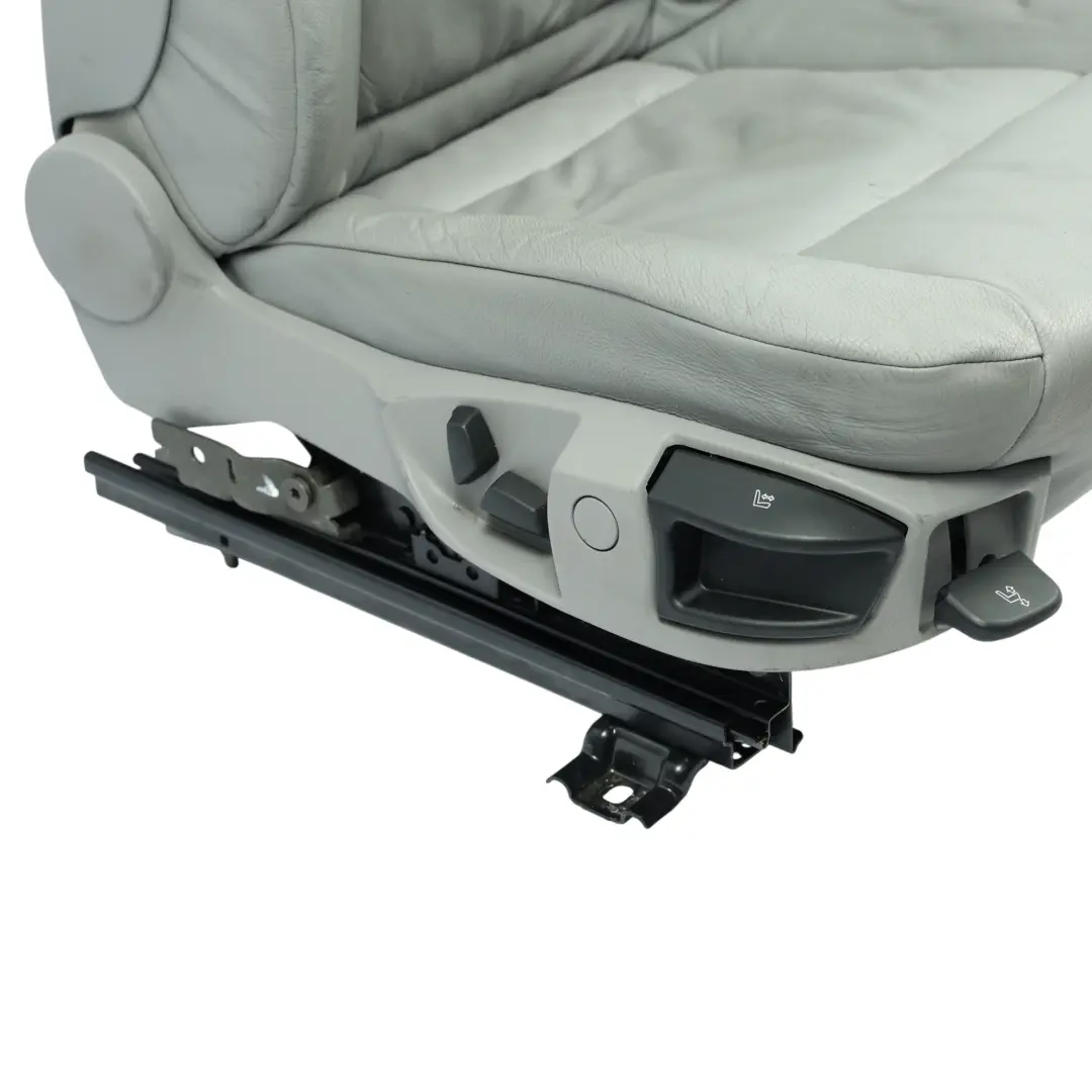 BMW E60 E61 Przedni Fotel Elektryczny Skóra Dakota Grey Szary Prawy Przód - SKU 7249322-4 - Numer Części 7249322