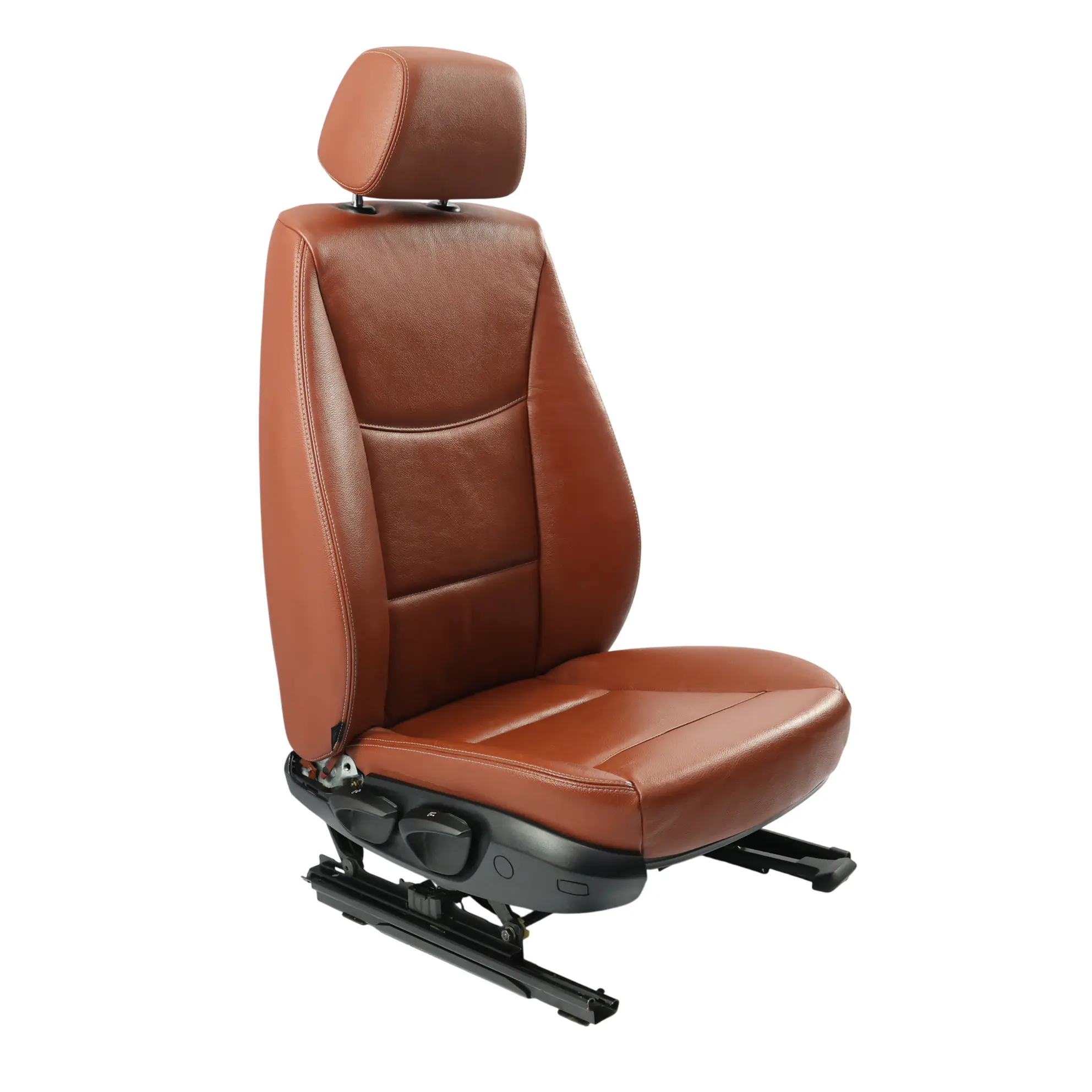 BMW X3 F25 Fotel Przedni Grzany Skóra Nevada Czerwony Brąz Prawy Przód