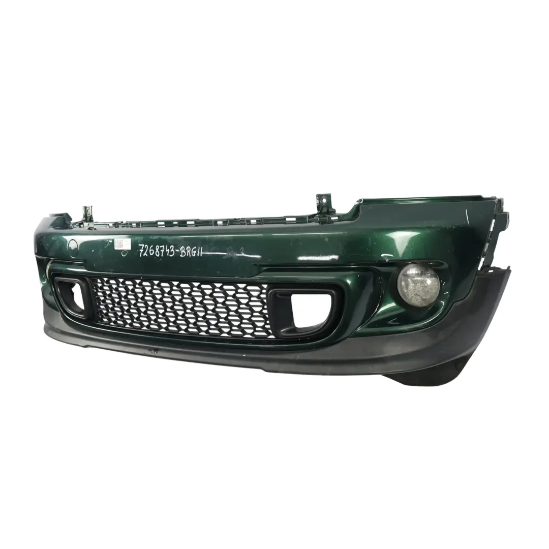 Mini R55 R56 Frontstoßstange Cooper S Zierleiste British Racing Green II - B22 - SKU 7268743-BRGII - Teilenummer 7268743