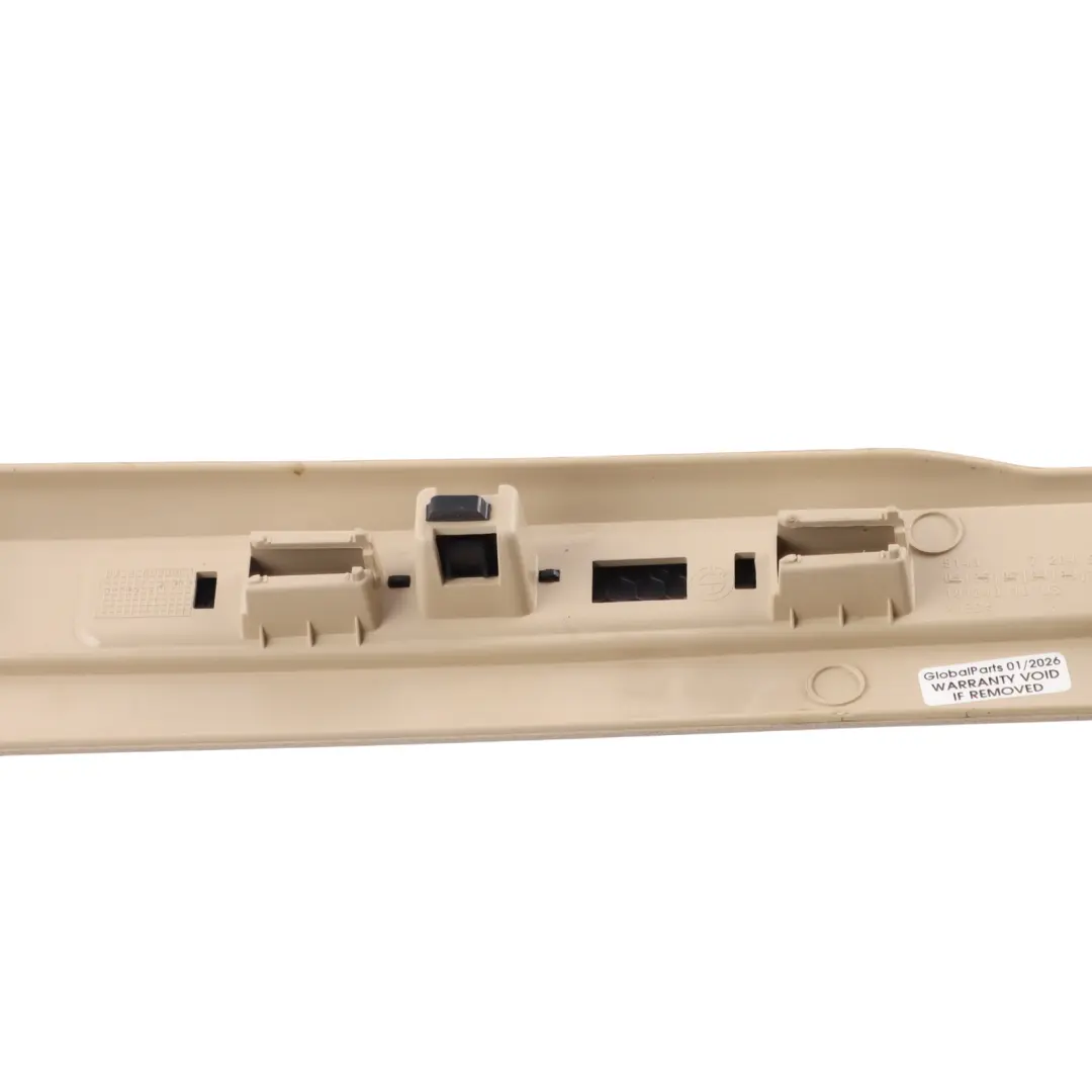 Front Door Entrance Cover Strip Trim Right O/S Beige 7284558 to BMW F15 F16 with Part number 7342572 BMW F15 F16 Front Door Entrance Cover Strip Trim Right O/S Beige 7284558 - SKU 7342572 - Part number 7342572