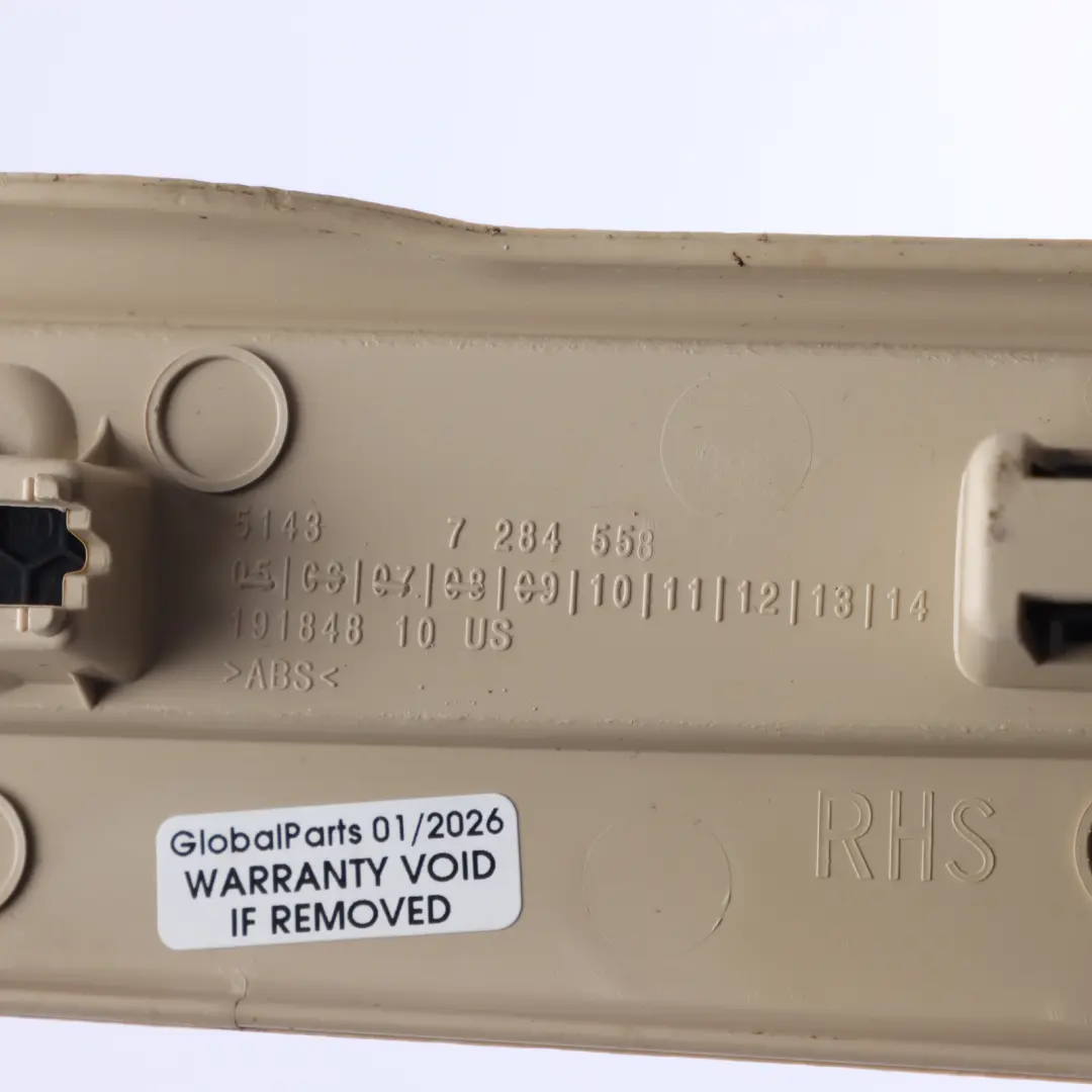 Front Door Entrance Cover Strip Trim Right O/S Beige 7284558 to BMW F15 F16 with Part number 7342572 BMW F15 F16 Front Door Entrance Cover Strip Trim Right O/S Beige 7284558 - SKU 7342572 - Part number 7342572