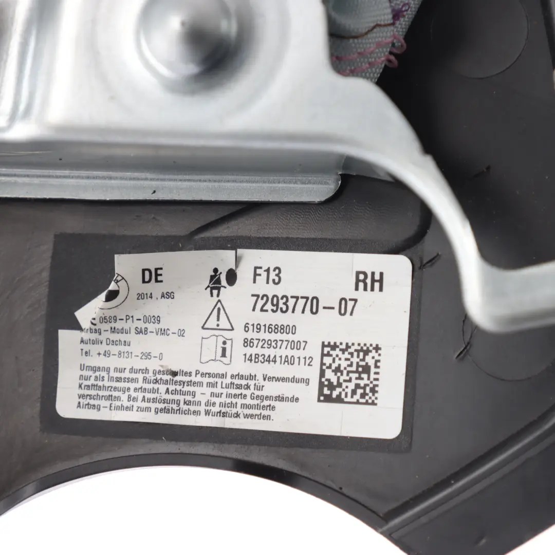 BMW F06 Gran Coupe F13 Front Seat Side Air Module Unit Right O/S - SKU 7293770 - Part number 7293770