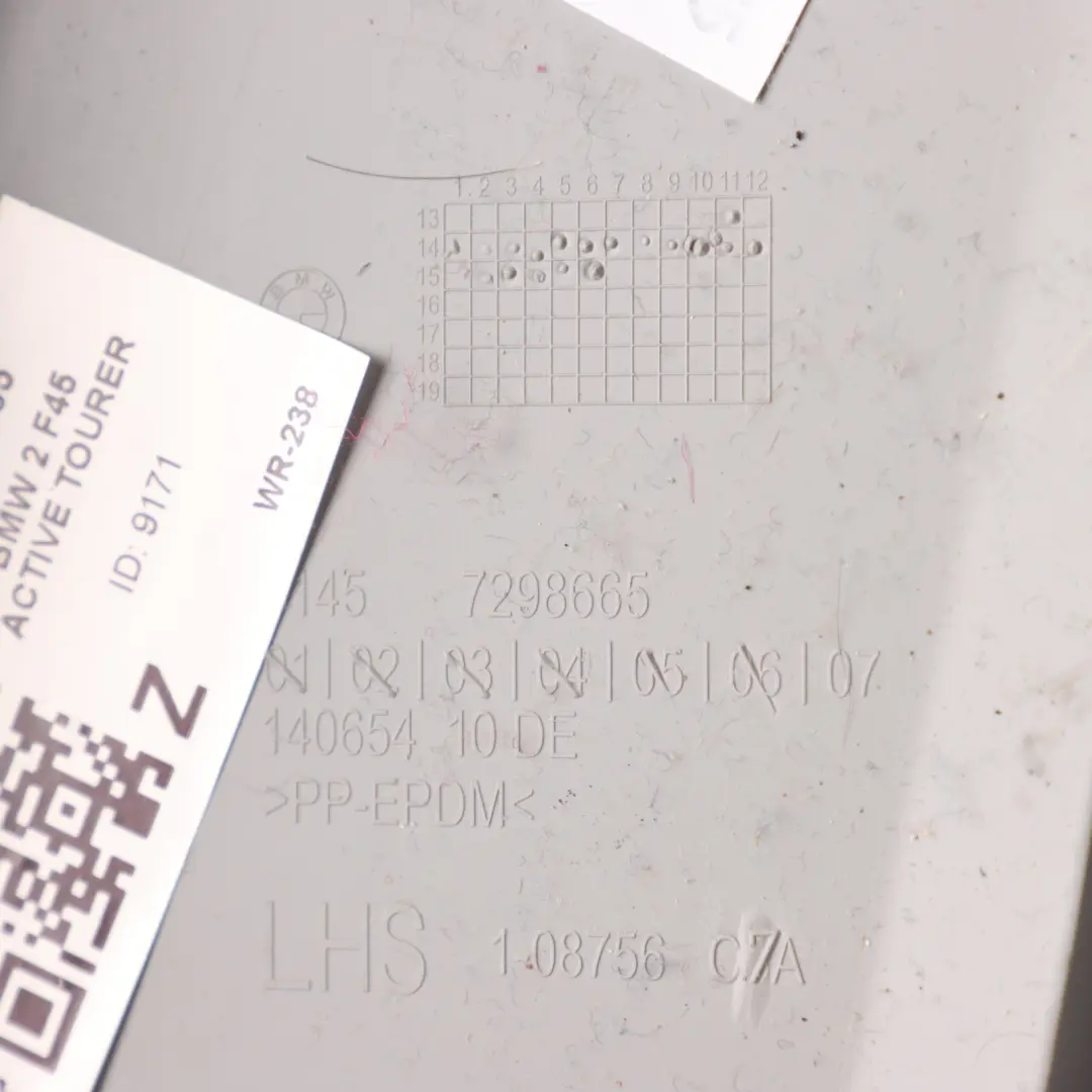 B-Pillar Cover Trim Panel Strip Seat Belt Guide Left N/S to BMW F45 with Part number 7298665 BMW F45 B-Pillar Cover Trim Panel Strip Seat Belt Guide Left N/S - SKU 7298665 - Part number 7298665