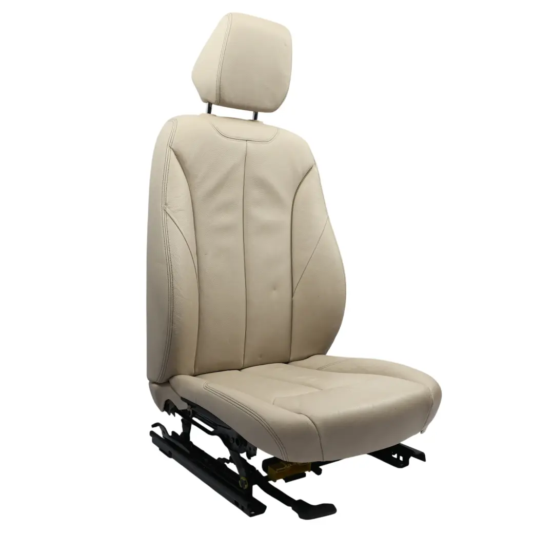 Asiento Delantero Calefactable Cuero Oyster Izquierdo para BMW F30 F31 F34 F36 con número de pieza 7303715 BMW F30 F31 F34 F36 Asiento Delantero Calefactable Cuero Oyster Izquierdo - SKU 7303715-2 - Número de pieza 7303715