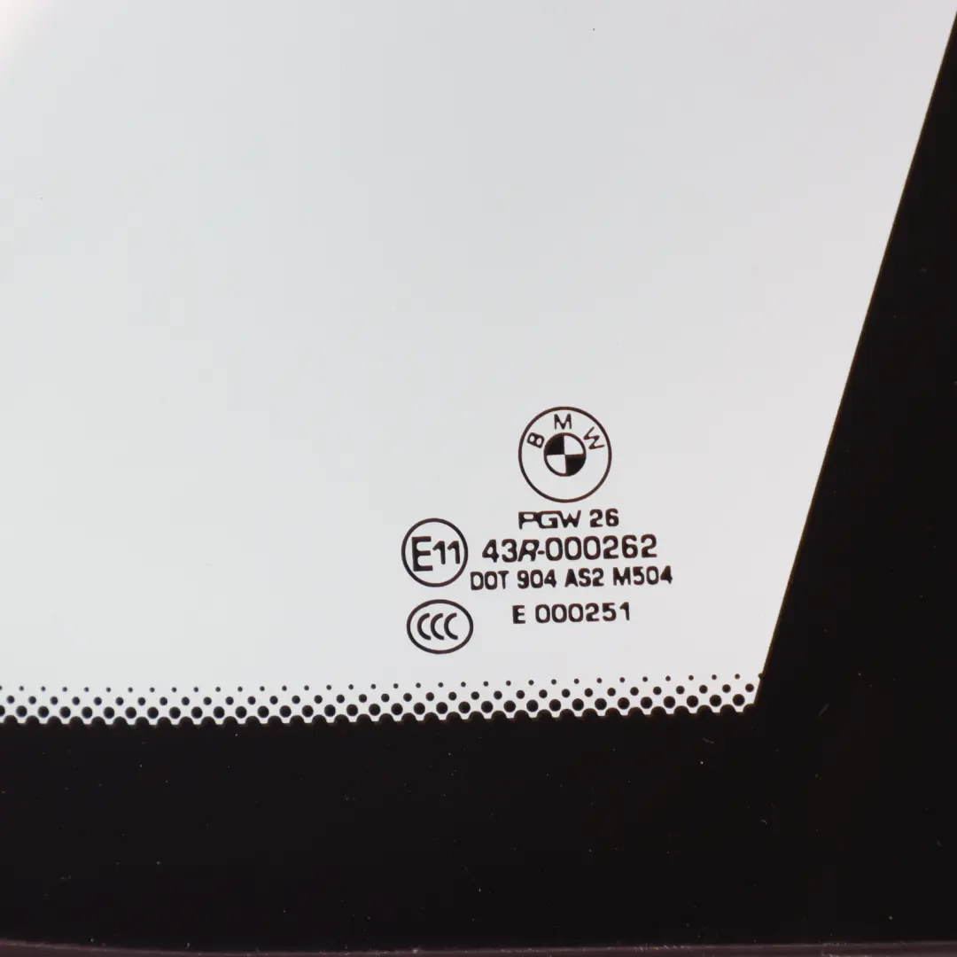 BMW F15 F85 Cristal Ventana Lateral Fijo Verde AS2 Trasero Derecho - SKU 7305770 - Número de pieza 7305770