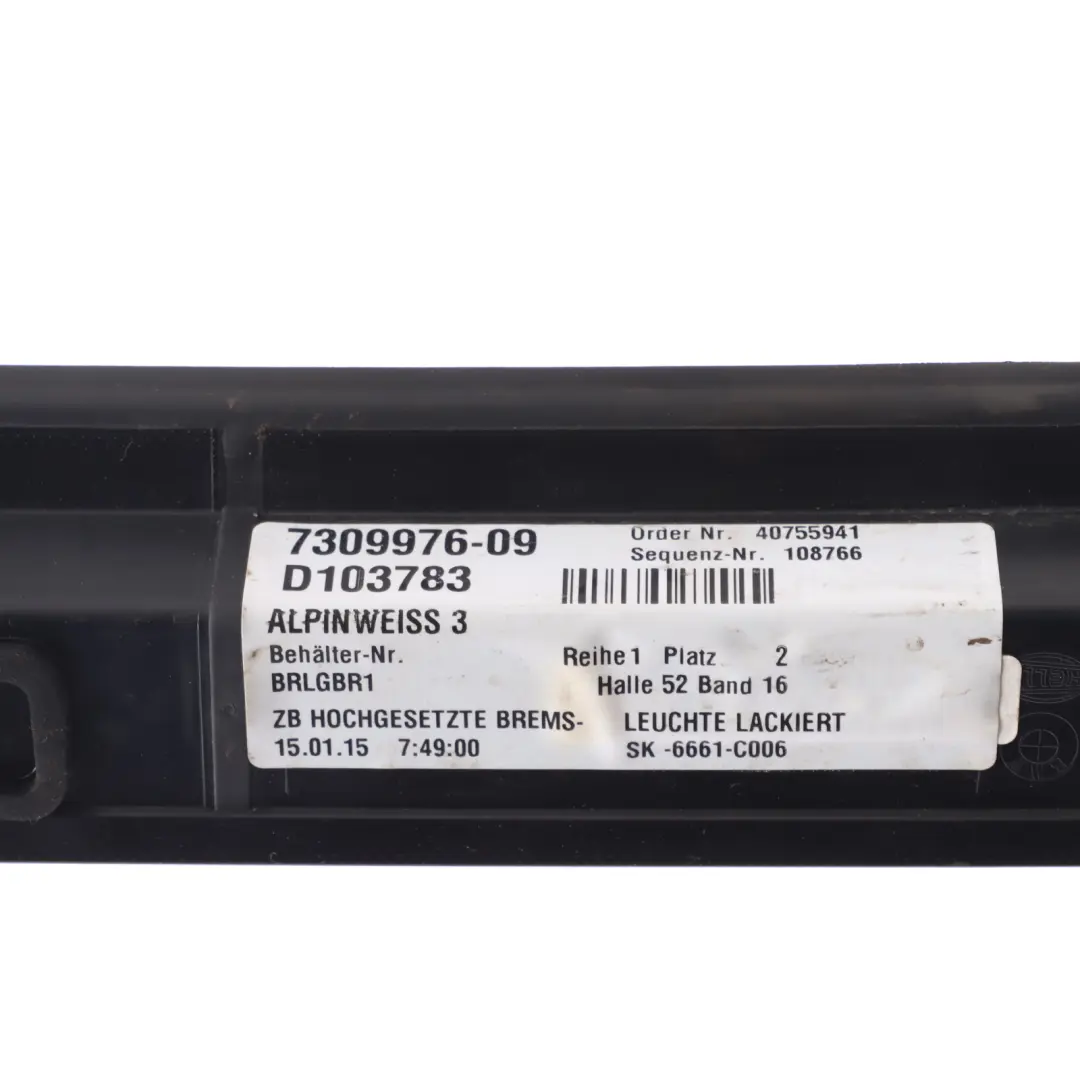 Brake Light Third Stop Lamp Black Sapphire - 475 to BMW F06 Gran Coupe Rear with Part number 7309976 BMW F06 Gran Coupe Rear Brake Light Third Stop Lamp Black Sapphire - 475 - SKU 7309976-BS - Part number 7309976