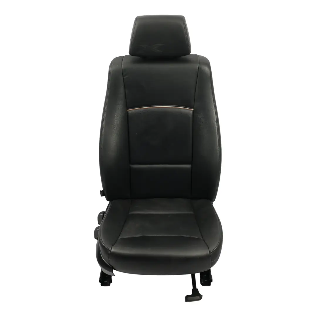 BMW X1 E84 Asiento Delantero Derecho Calefactable Cuero Nevada Negro Ribete Gris - SKU 7324174-2 - Número de pieza 7324174