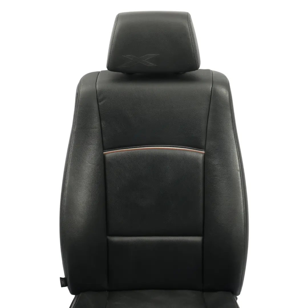 BMW X1 E84 Sedile Anteriore Destro Riscaldato Pelle Nevada Nero Piping Grigio - SKU 7324174-2 - Numero di parte 7324174